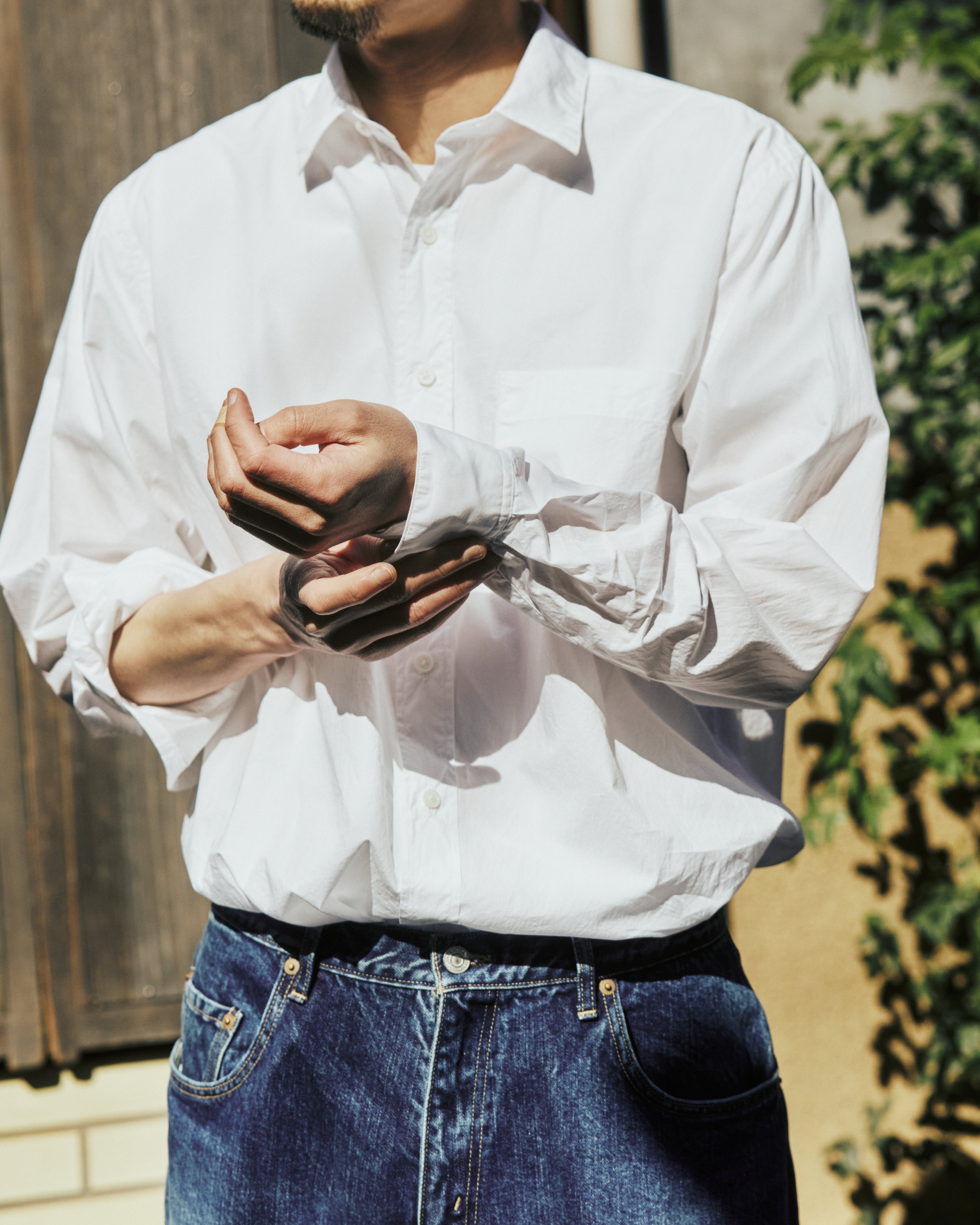 ALUMO The CLASIK ホワイト長袖シャツ S H | Cotton Regular Collar Shirt(Alumo) – Keylime Tokyo