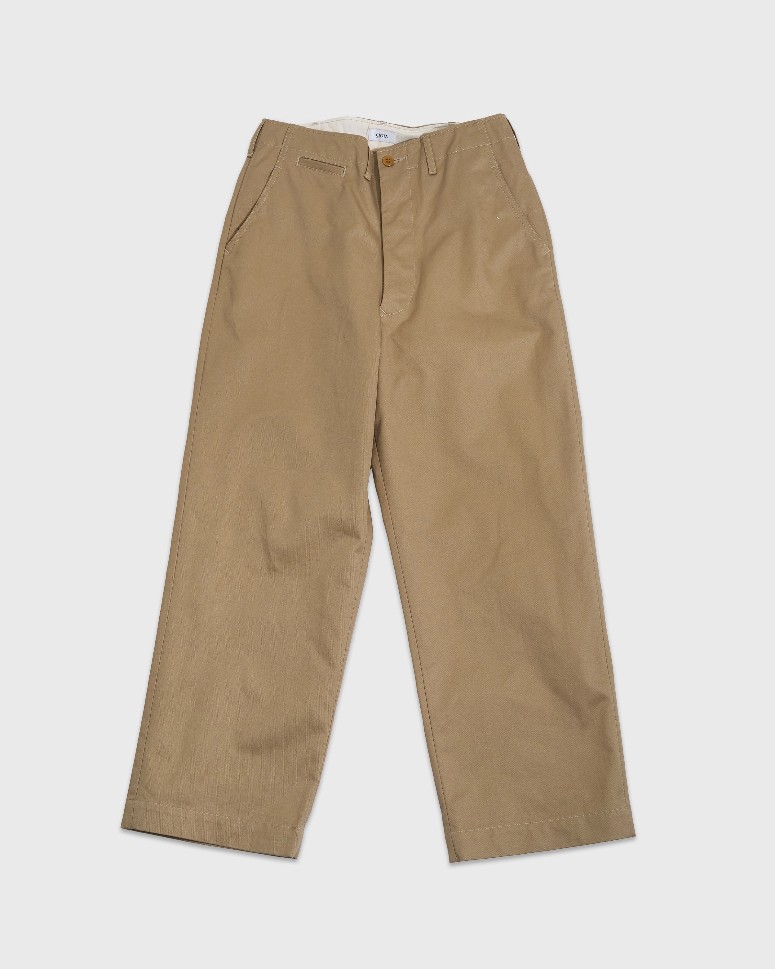 CIOTA 43khaki Chino Trousers, Beige – Keylime Tokyo