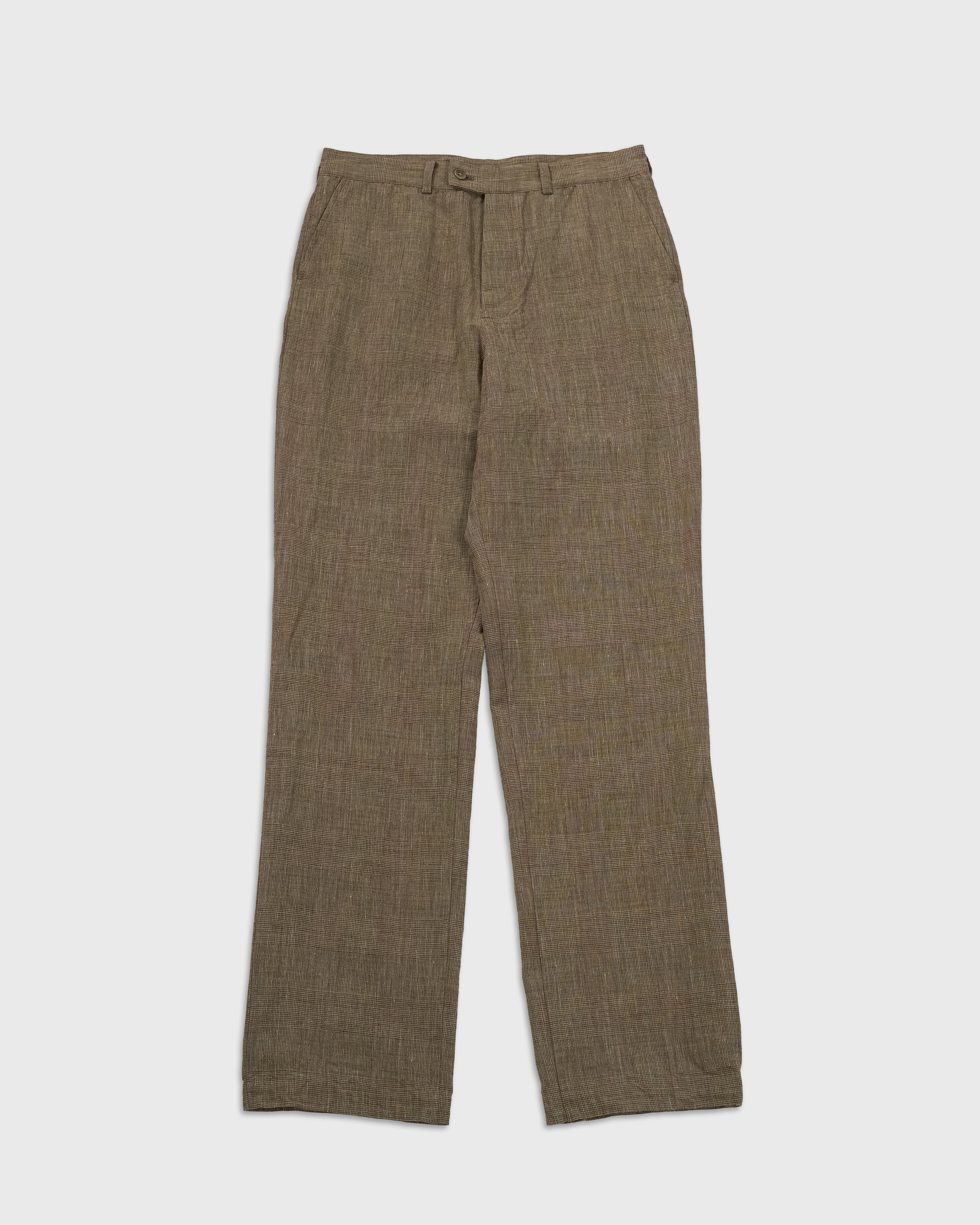 dhal ダル　リネンパンツ Dhal Slacks Linen/Shetland wool, Glencheck – Keylime Tokyo