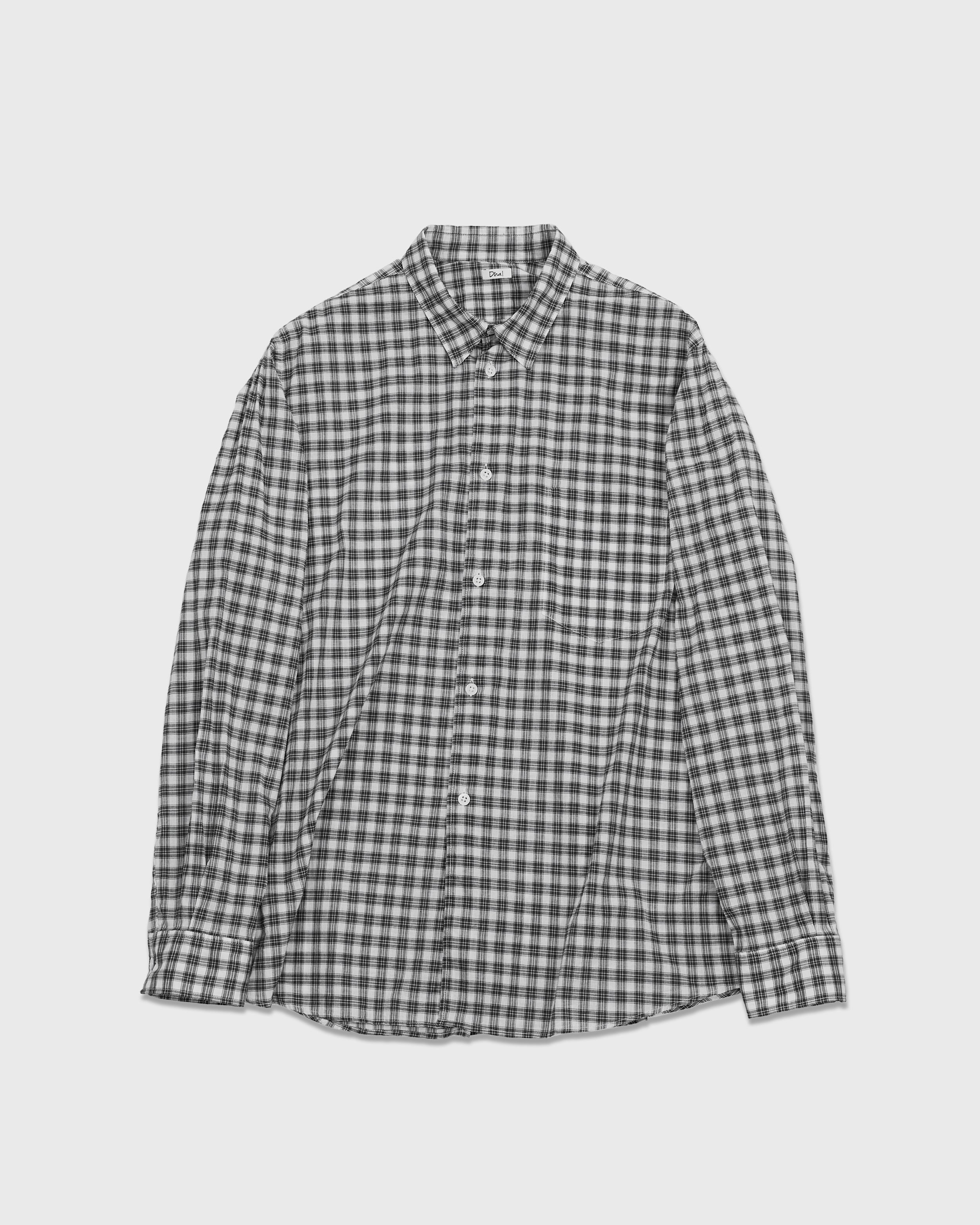 dhal ダル　Silk Check Shirt Jacket dhal ダルSilk Check Shirt Jacket