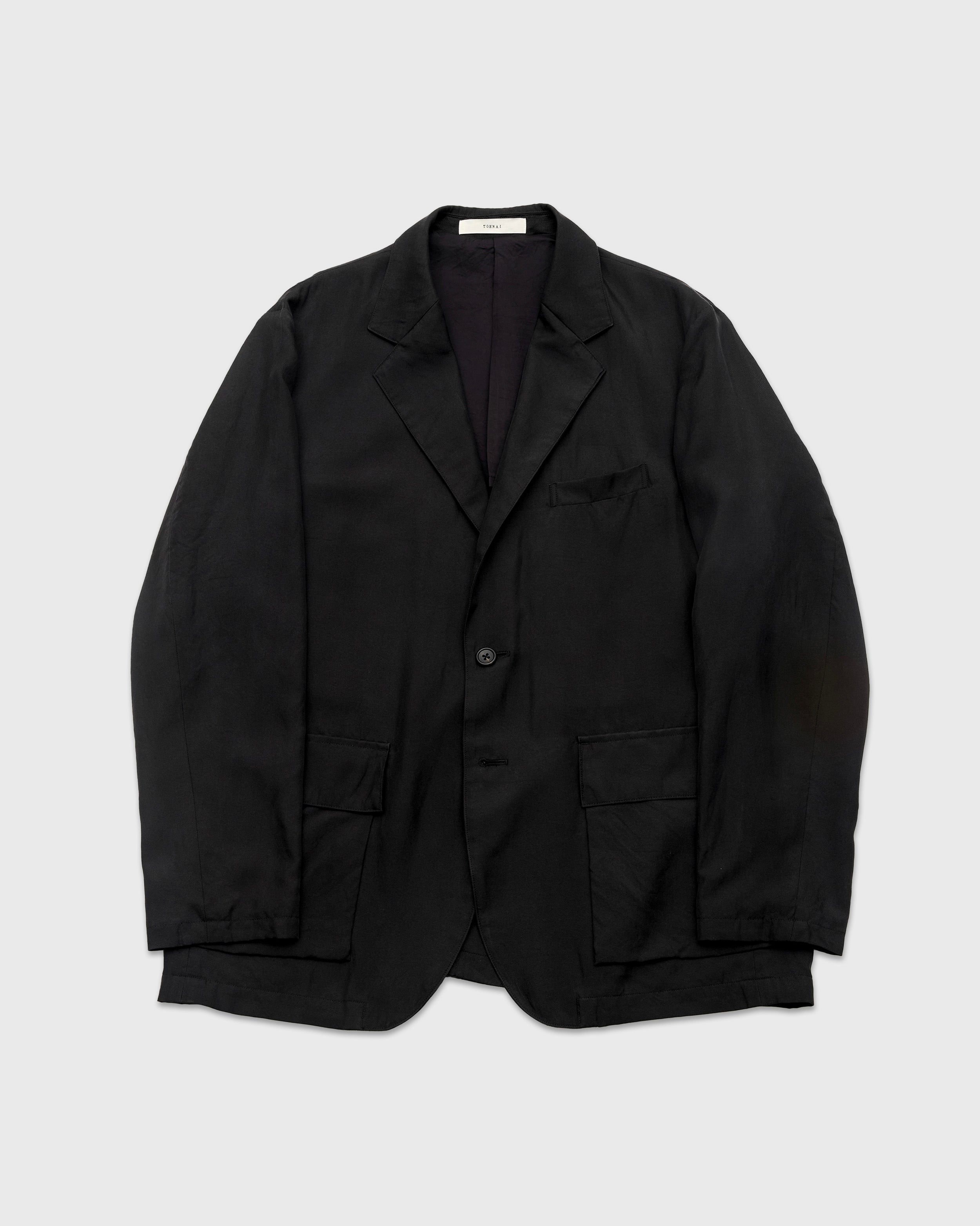 TOHNAI リネン2Bジャケット 3 ブラック TOHNAJacket01_38add4d4-7441-