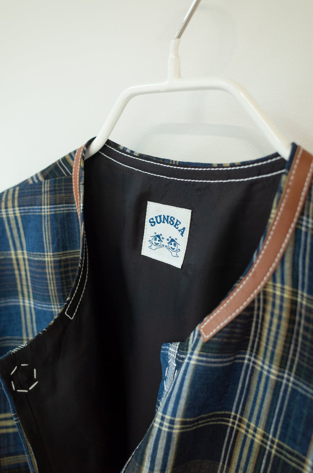 SUNSEA ANTIQUE CHECK BLOUSON