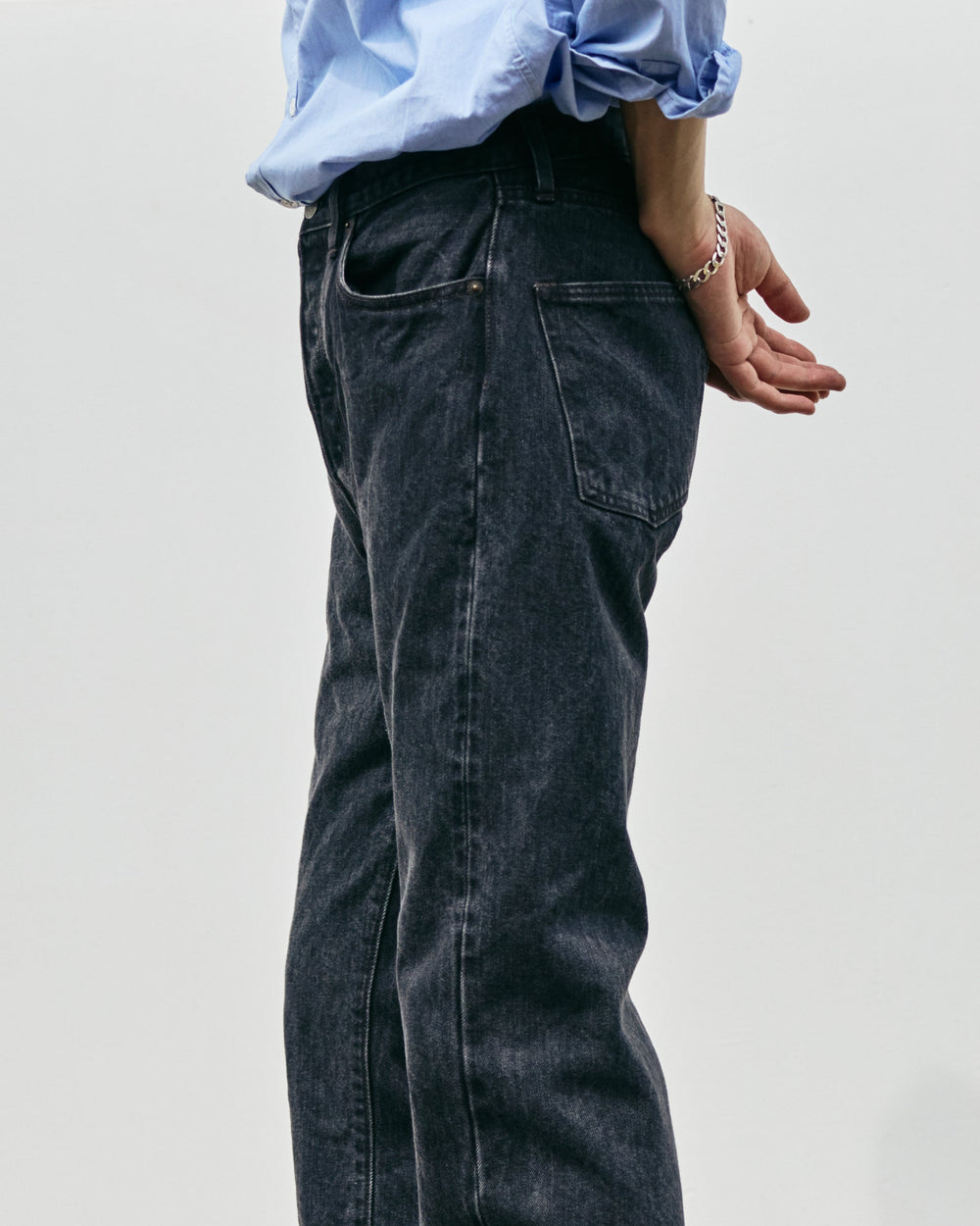 CIOTA New Straight 5 Pocket Pants in Medium Black