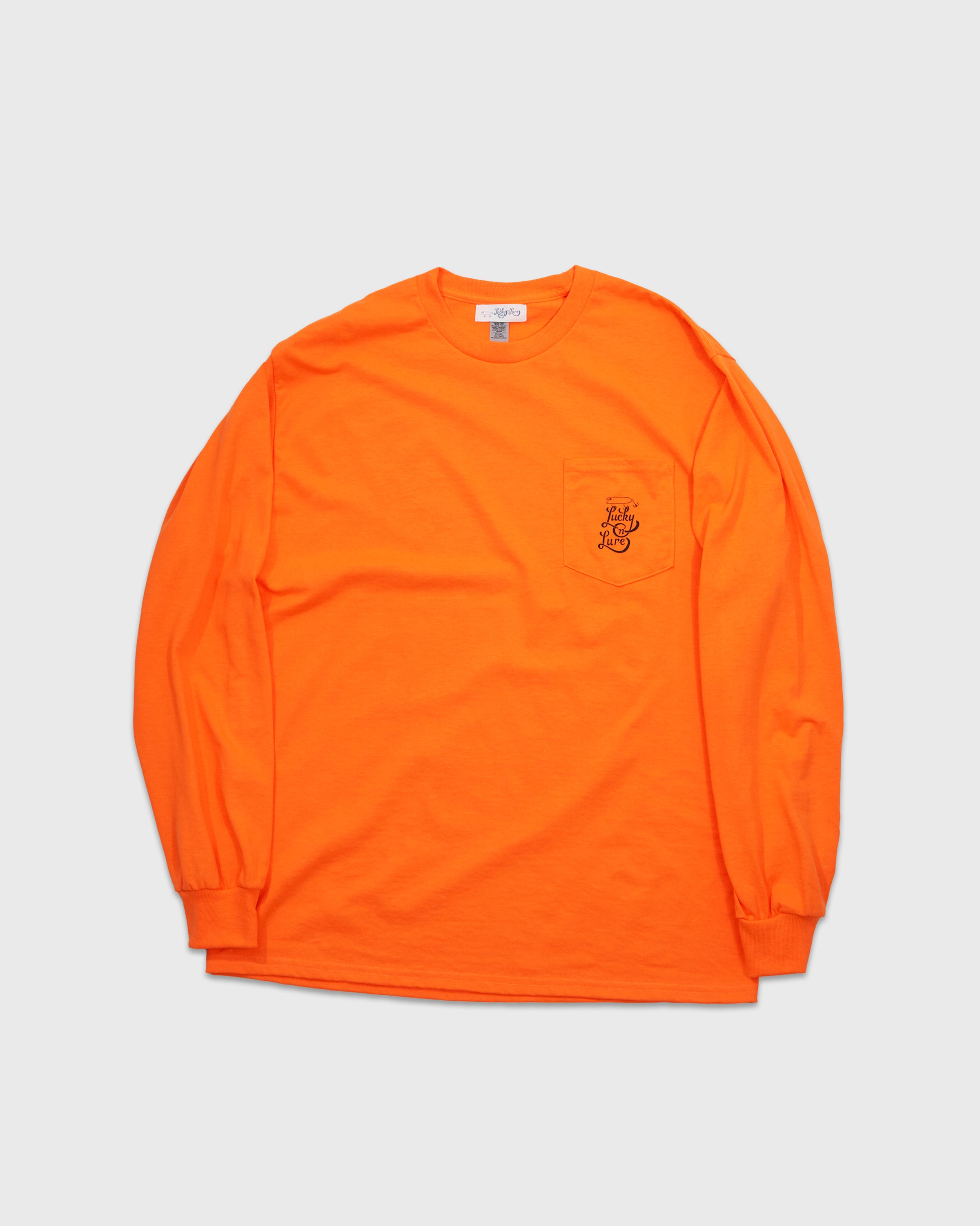 Lucky ‘n’ Lure Pocket Tee Long Sleeve, Orange