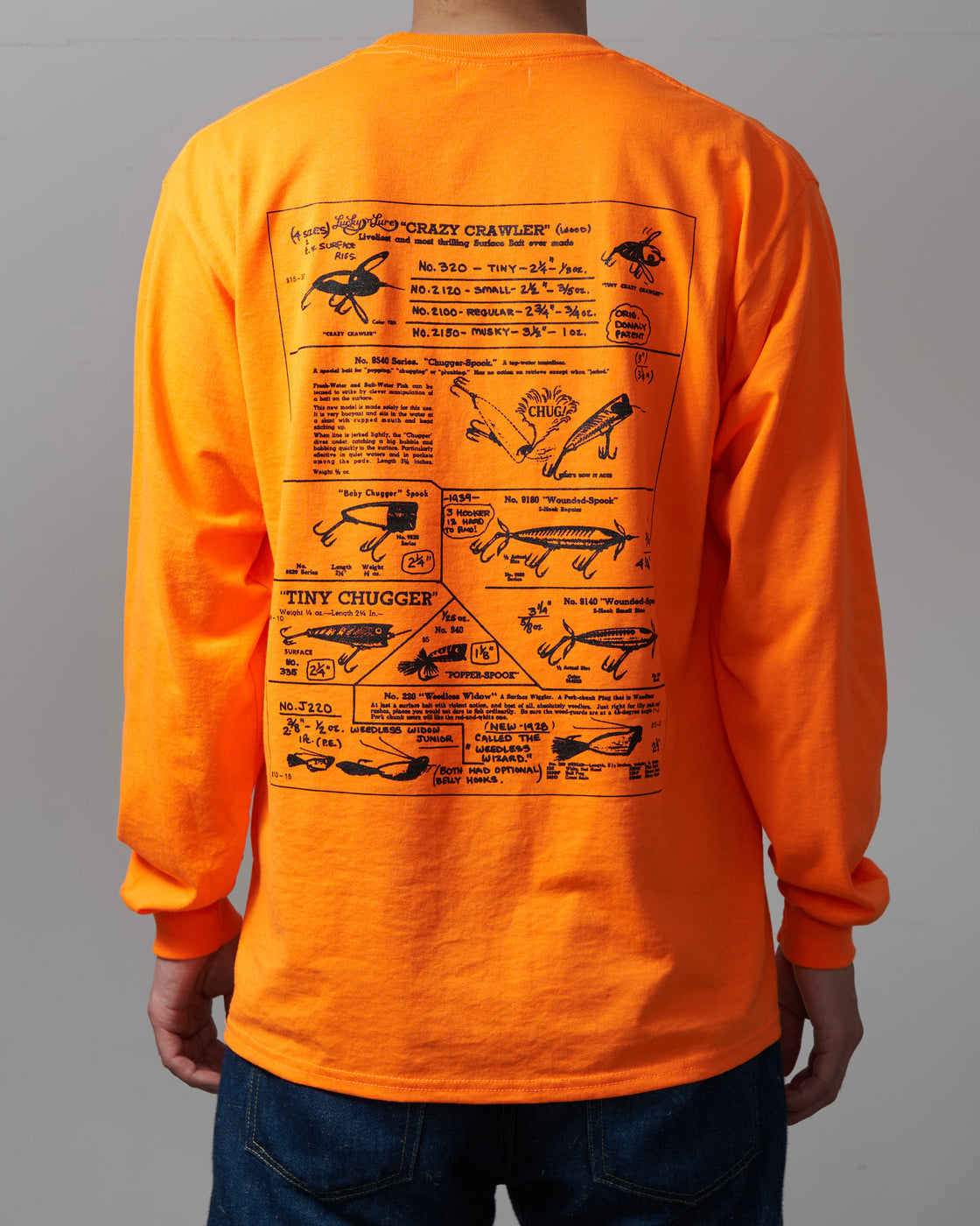 Lucky ‘n’ Lure Pocket Tee Long Sleeve, Orange