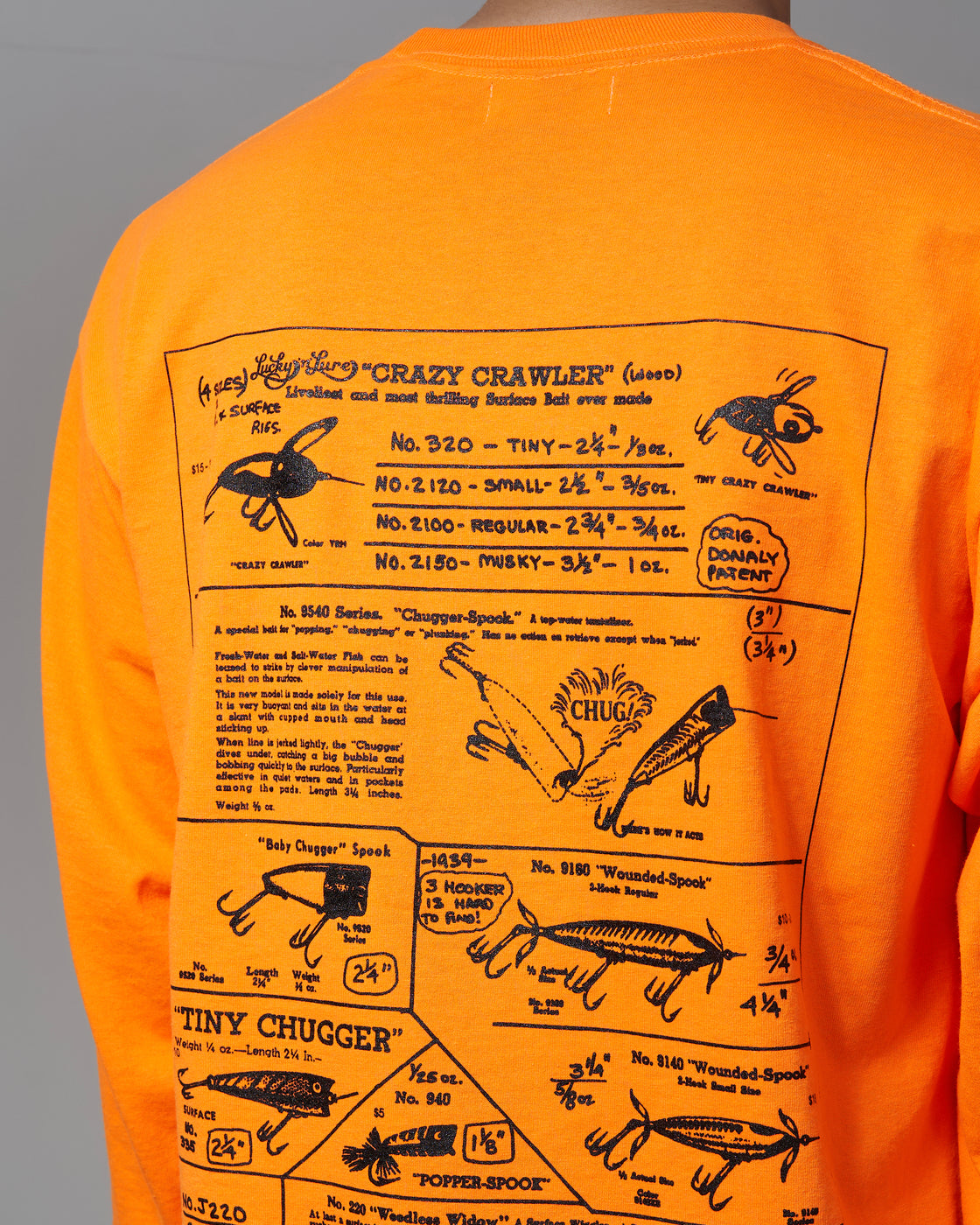 Lucky ‘n’ Lure Pocket Tee Long Sleeve, Orange