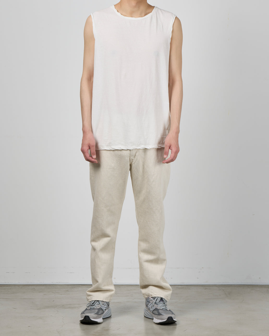 1027 26SS Cutsew No Sleeve, White