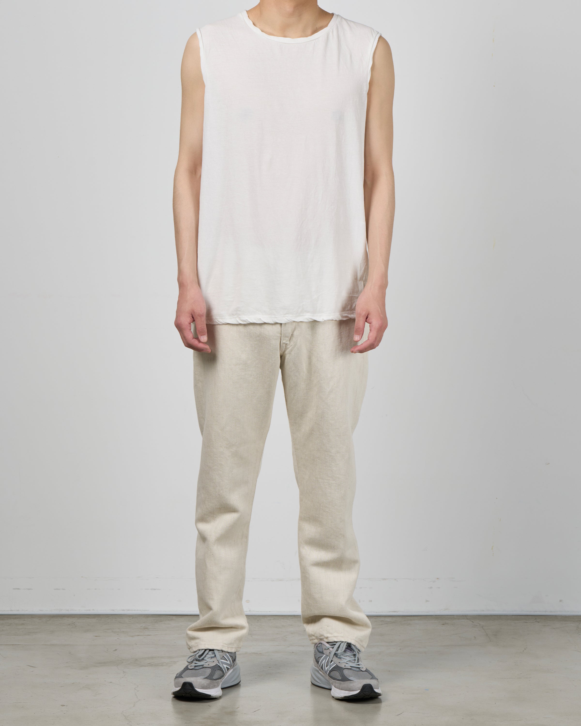 1027 26SS Cutsew No Sleeve, White