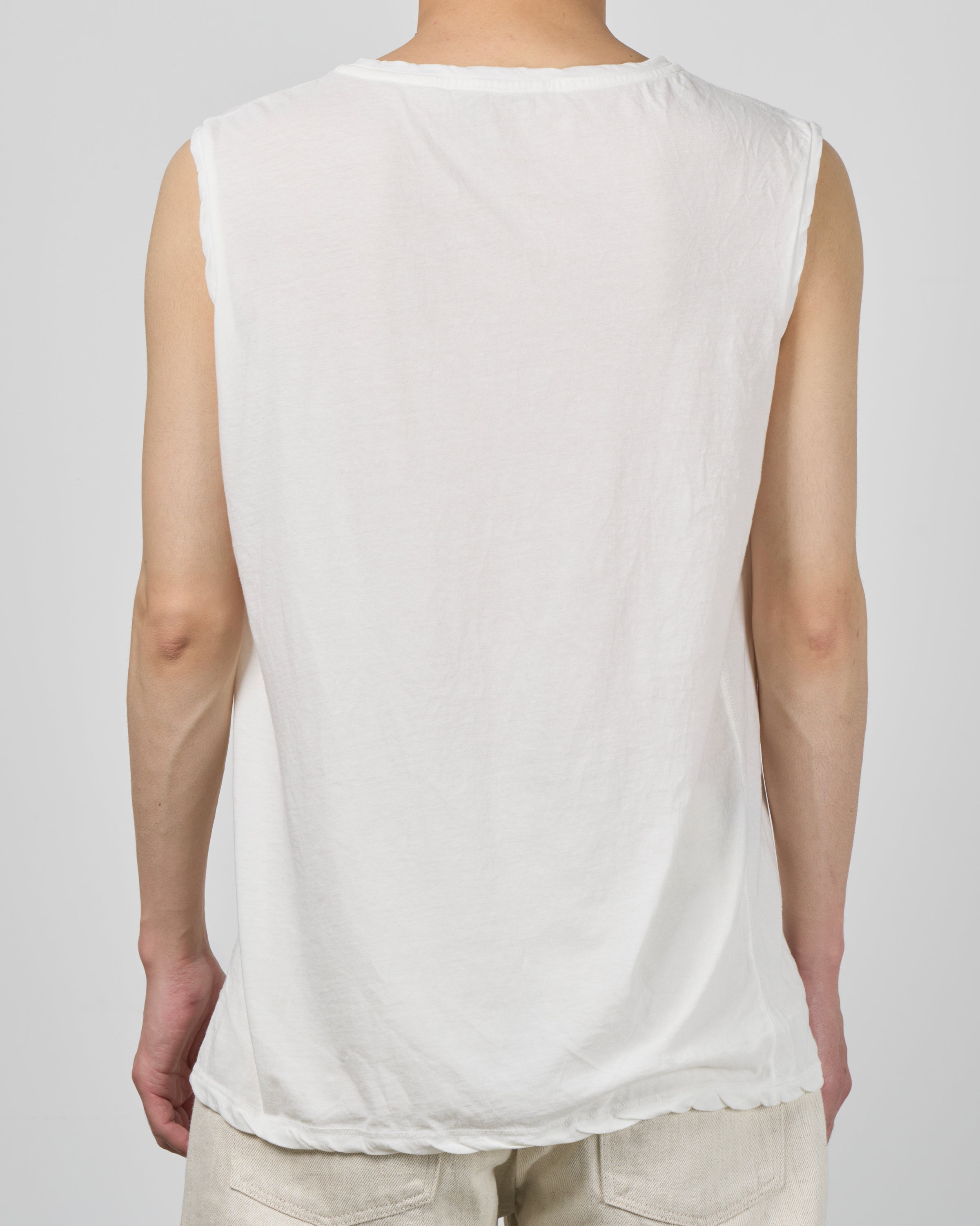 1027 26SS Cutsew No Sleeve, White
