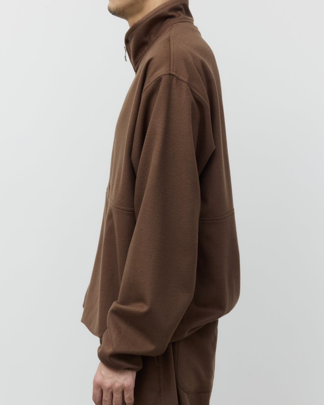 holk Half Zip Jacket(Lamb Short Beaver), Brown