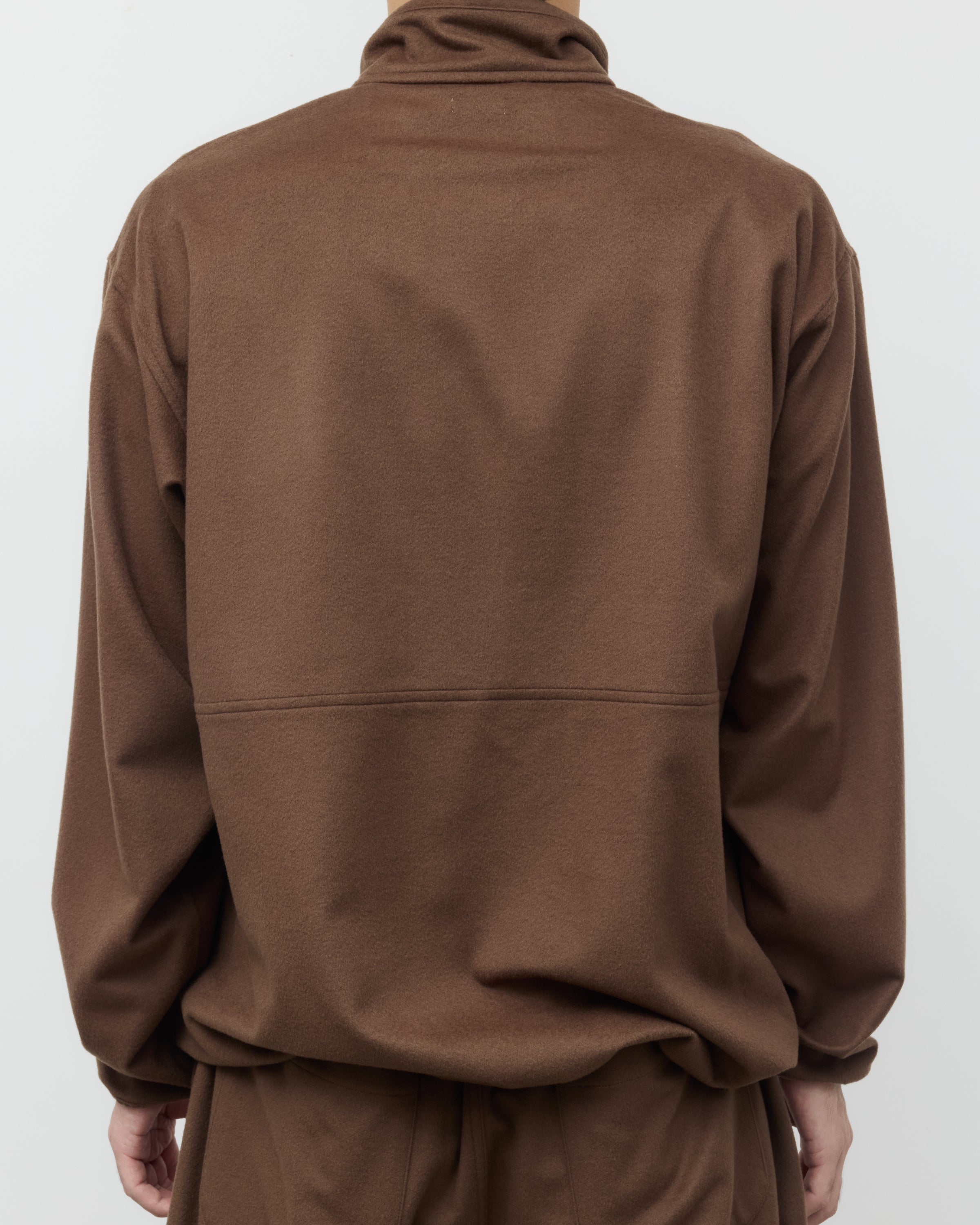 holk Half Zip Jacket(Lamb Short Beaver), Brown