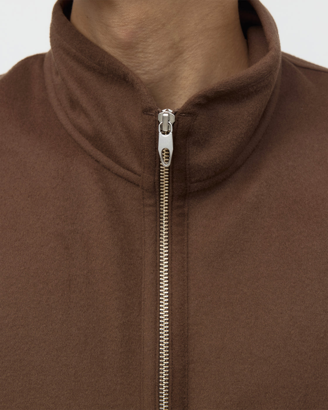 holk Half Zip Jacket(Lamb Short Beaver), Brown