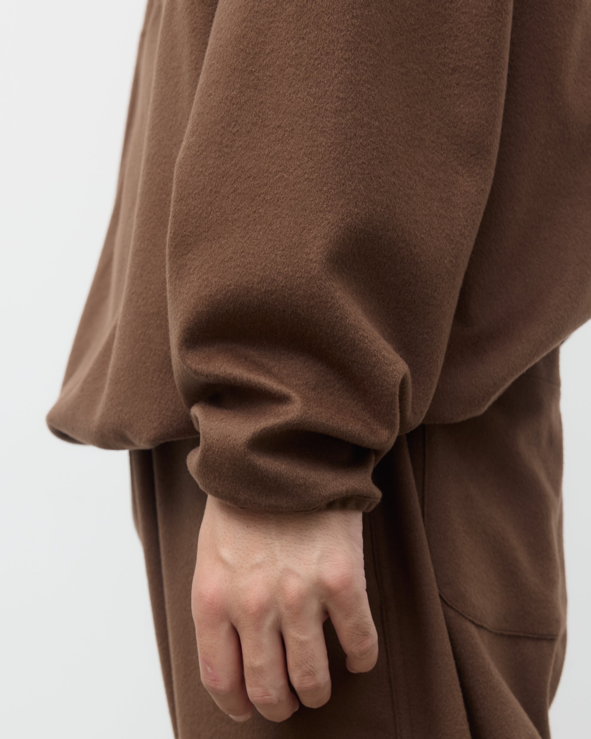 holk Half Zip Jacket(Lamb Short Beaver), Brown