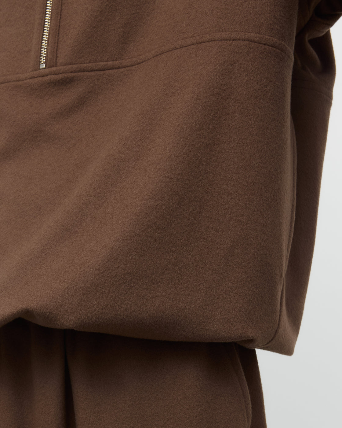 holk Half Zip Jacket(Lamb Short Beaver), Brown
