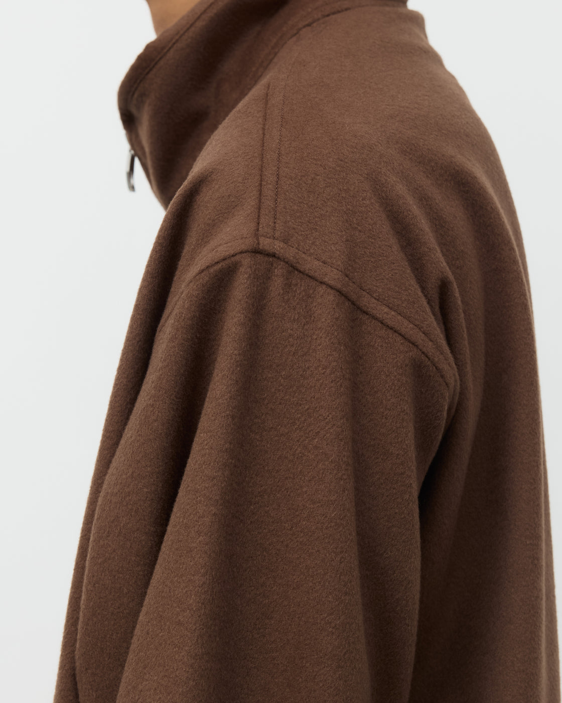 holk Half Zip Jacket(Lamb Short Beaver), Brown