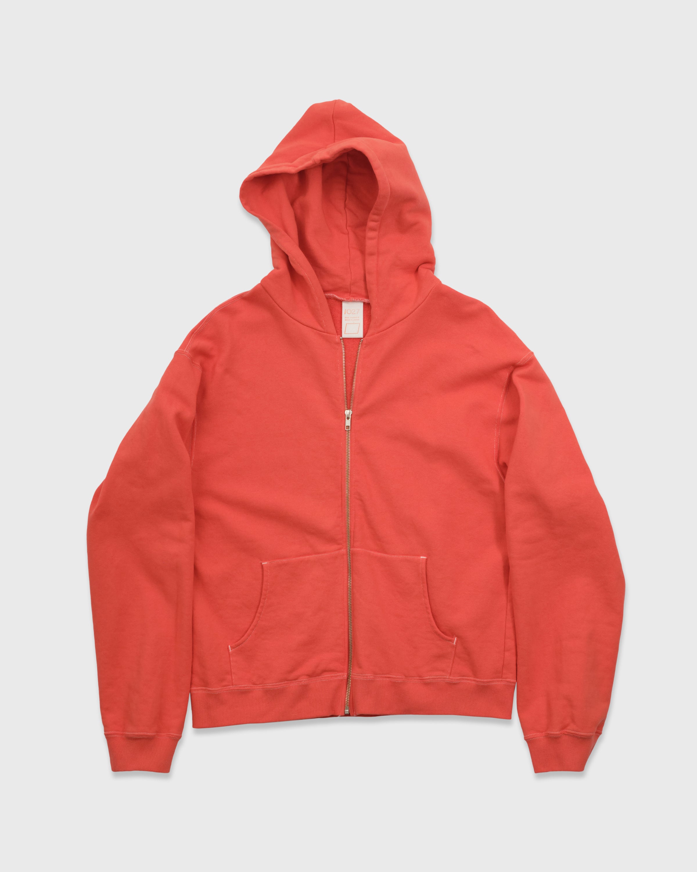 1027 Sweatshirt Zip Up Parka, Red