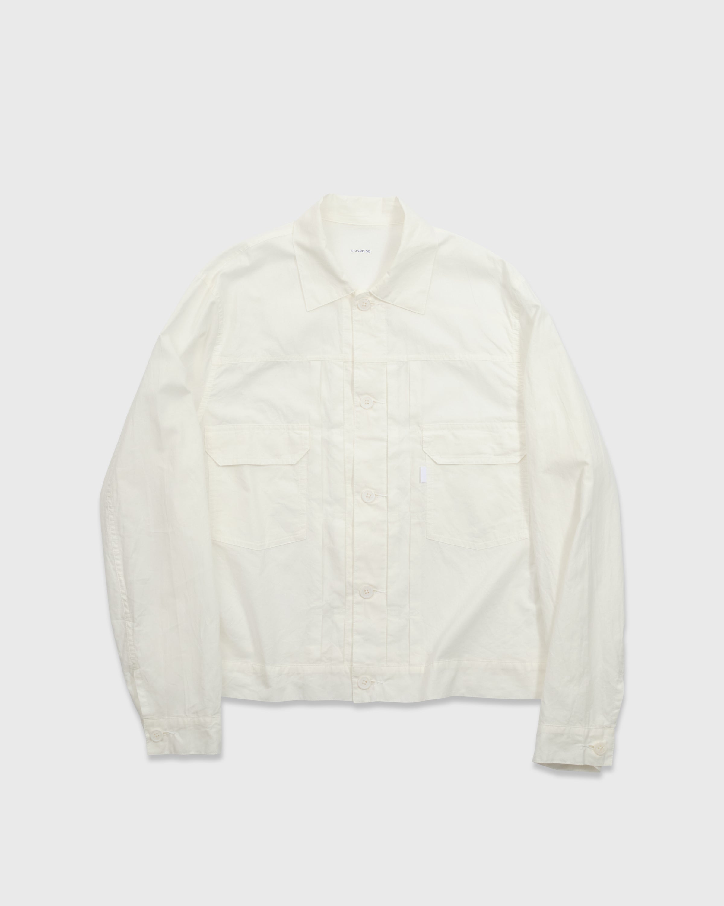 S H LVND-003 Trucker Shirt, White