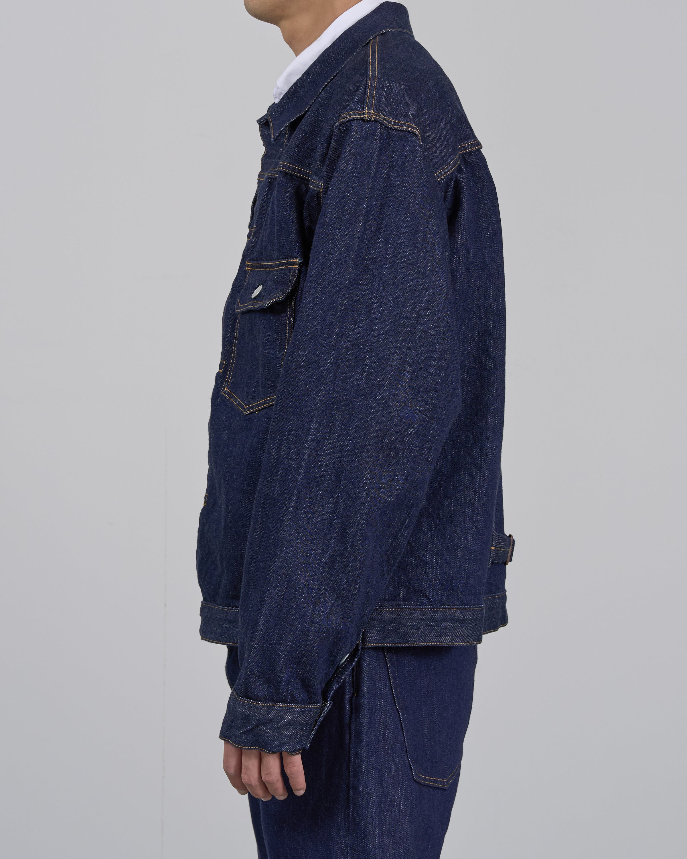 CIOTA New Single Pocket Denim Jacket, Navy