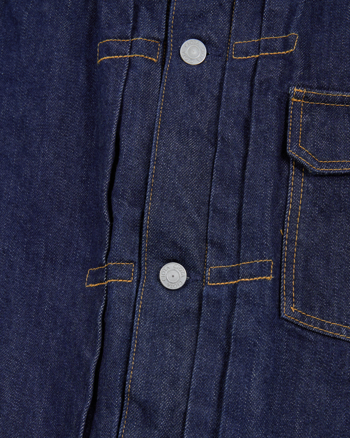 CIOTA New Single Pocket Denim Jacket, Navy