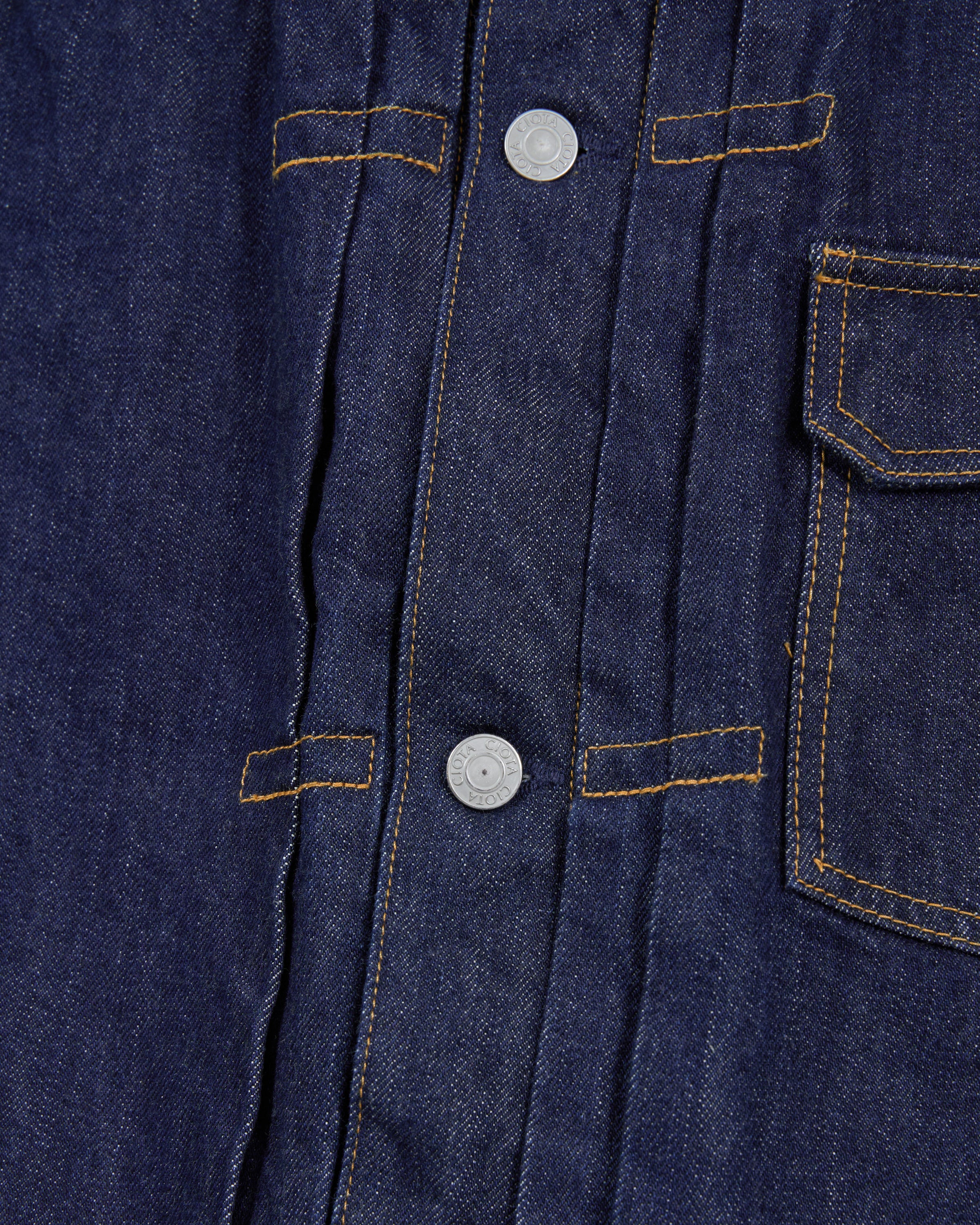 CIOTA New Single Pocket Denim Jacket, Navy