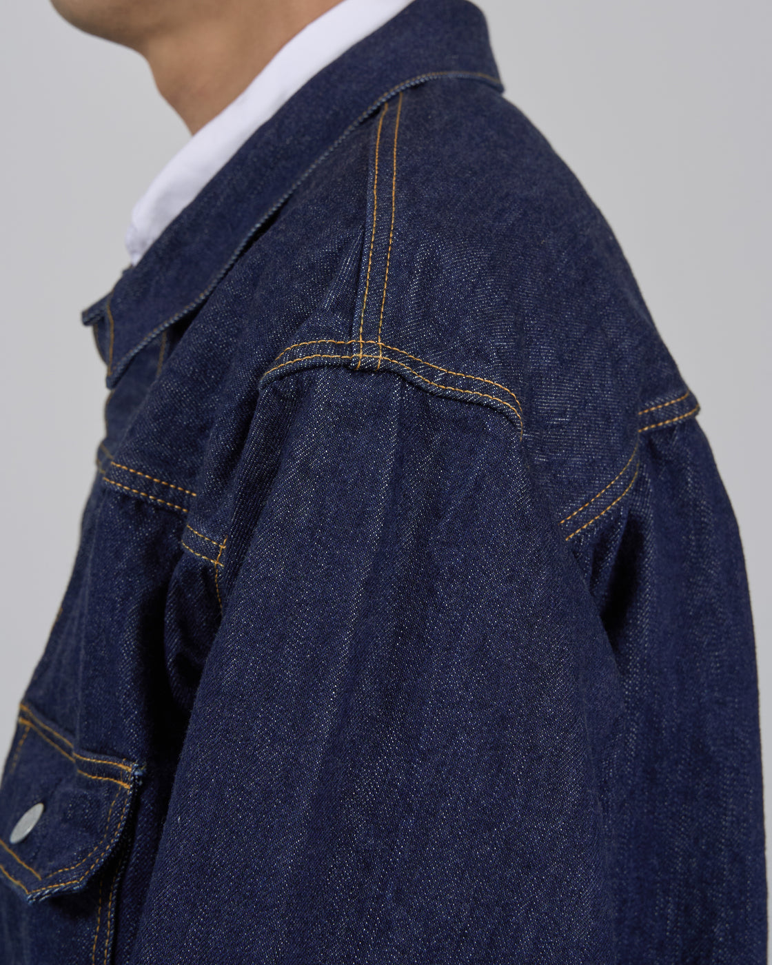 CIOTA New Single Pocket Denim Jacket, Navy