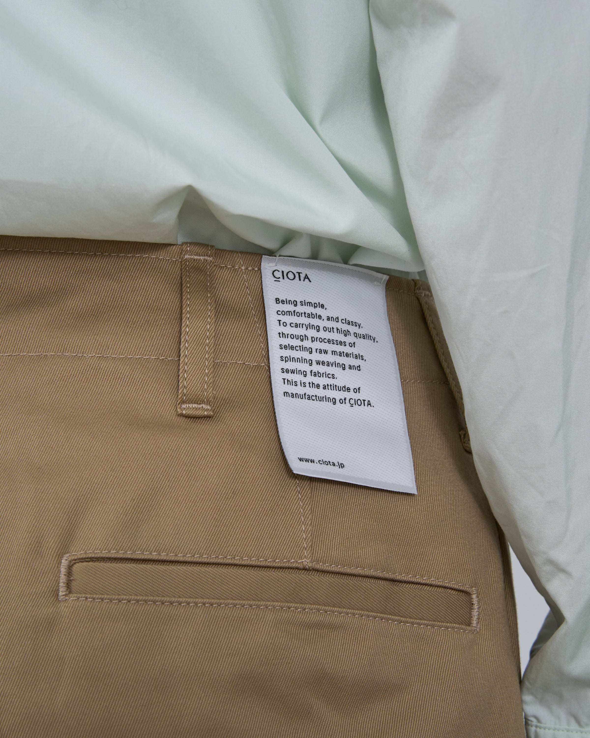 CIOTA 43khaki Chino Trousers, Beige