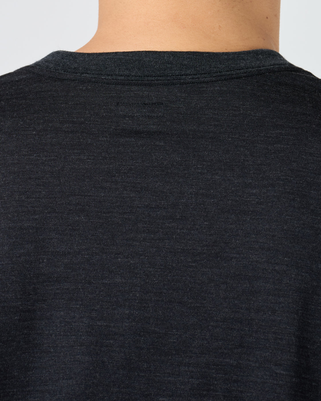holk Wool Long Sleeve Tee, Charcoal