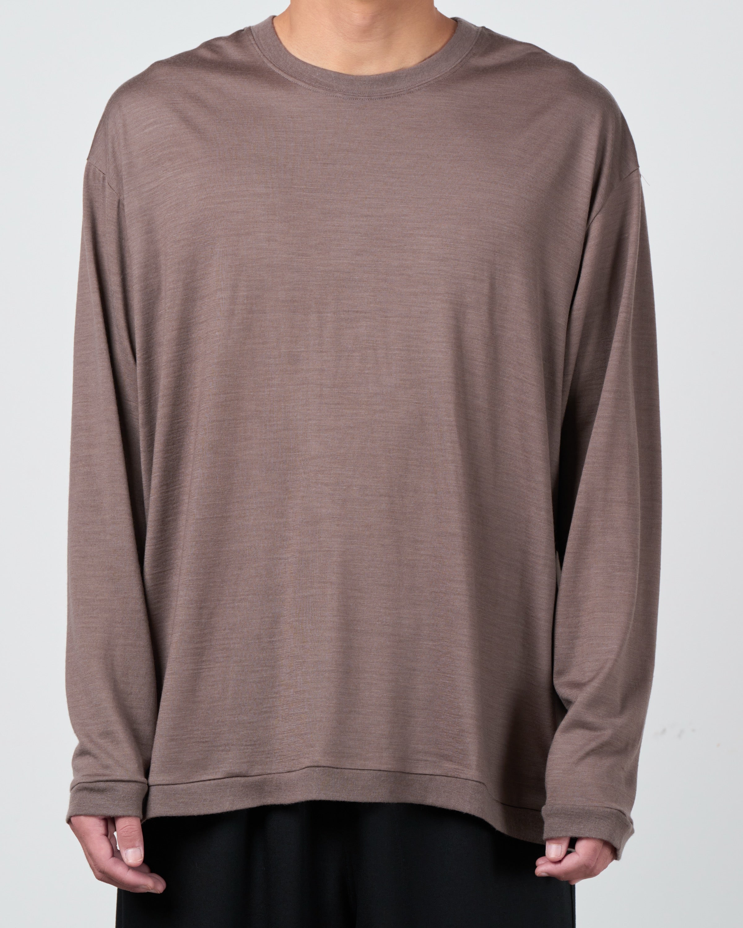 holk Wool Long Sleeve Tee, Tope