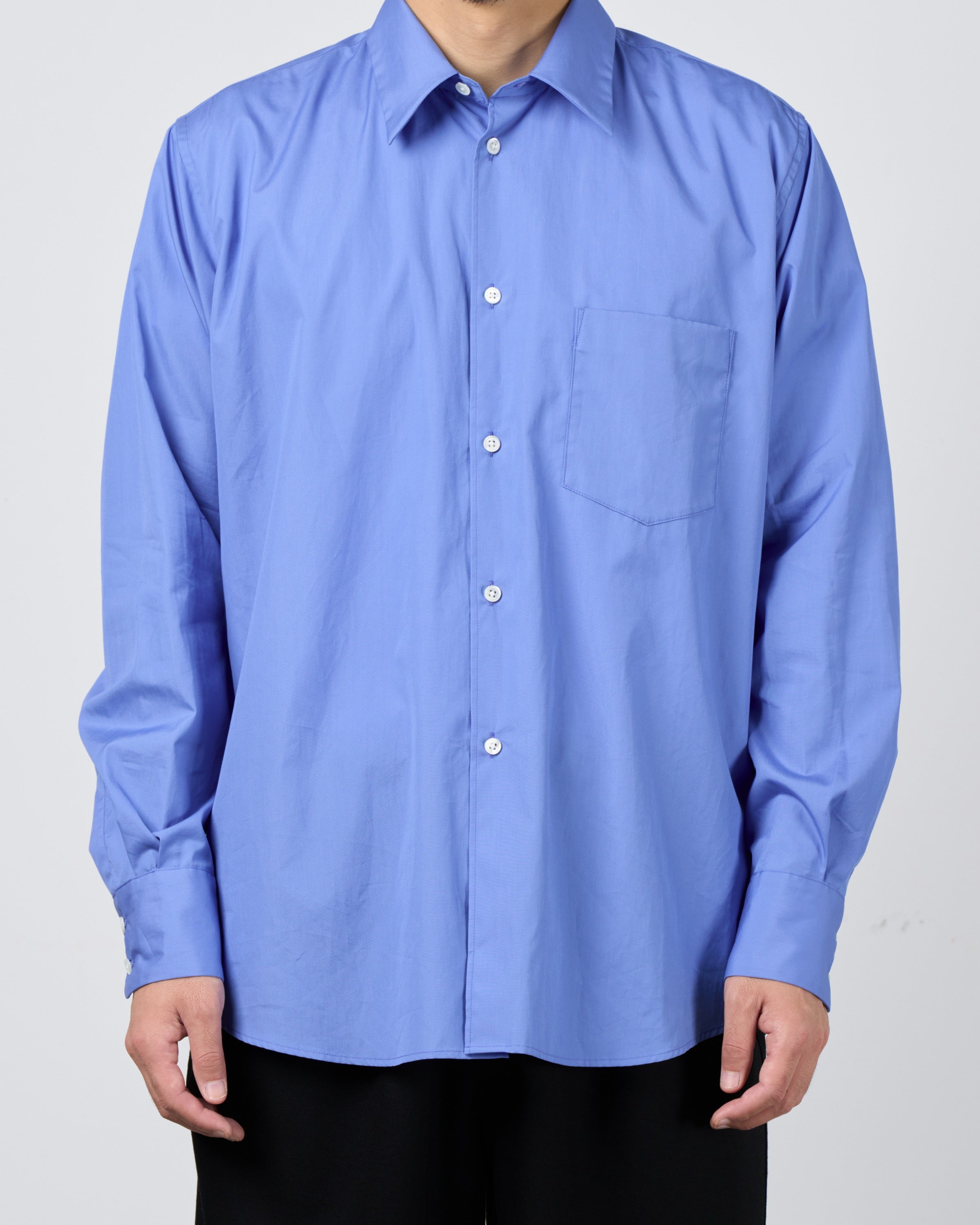 Dhal Pima Cotton Dress Regular Shirt, Blue