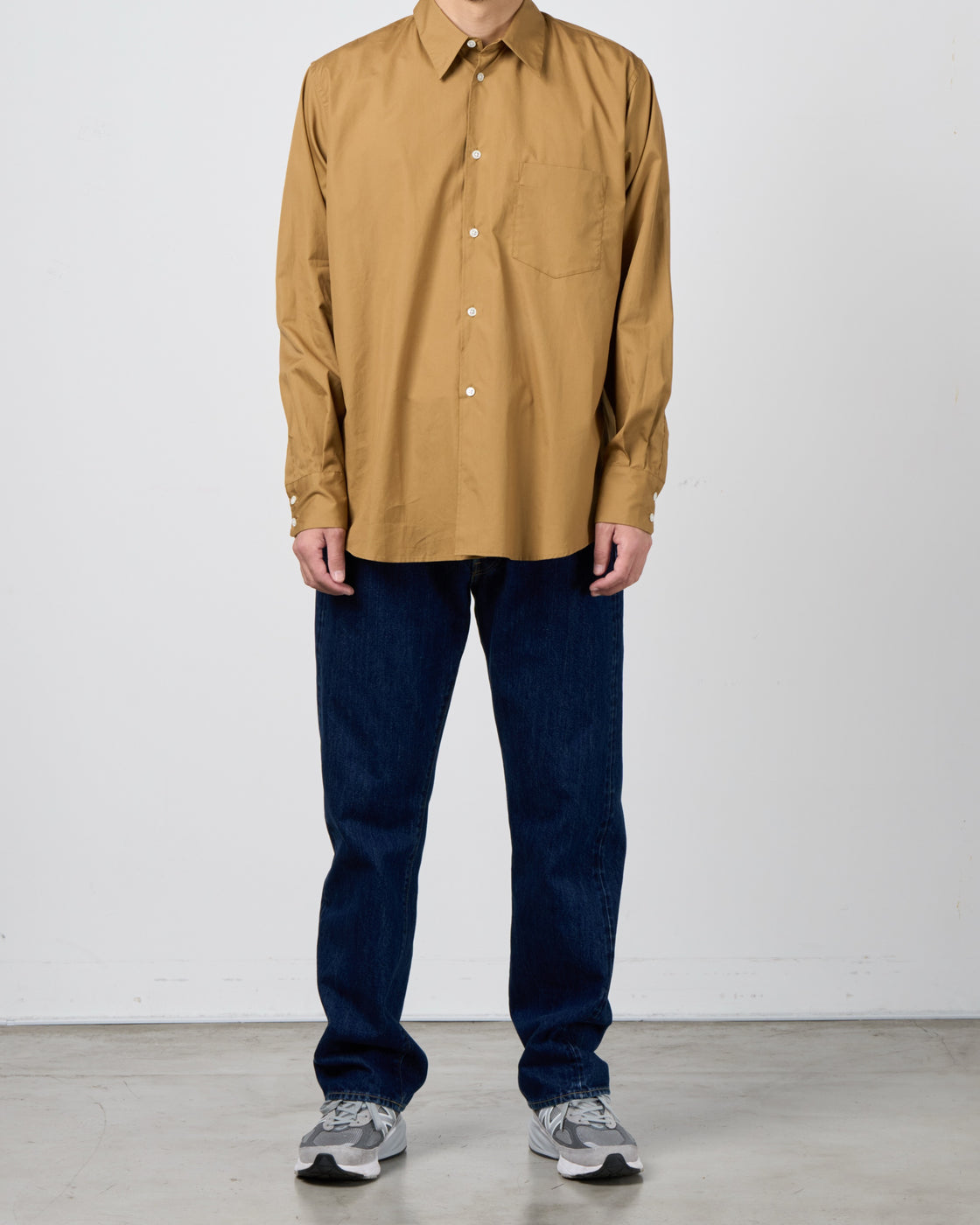 Dhal Pima Cotton Dress Regular Shirt, Brown