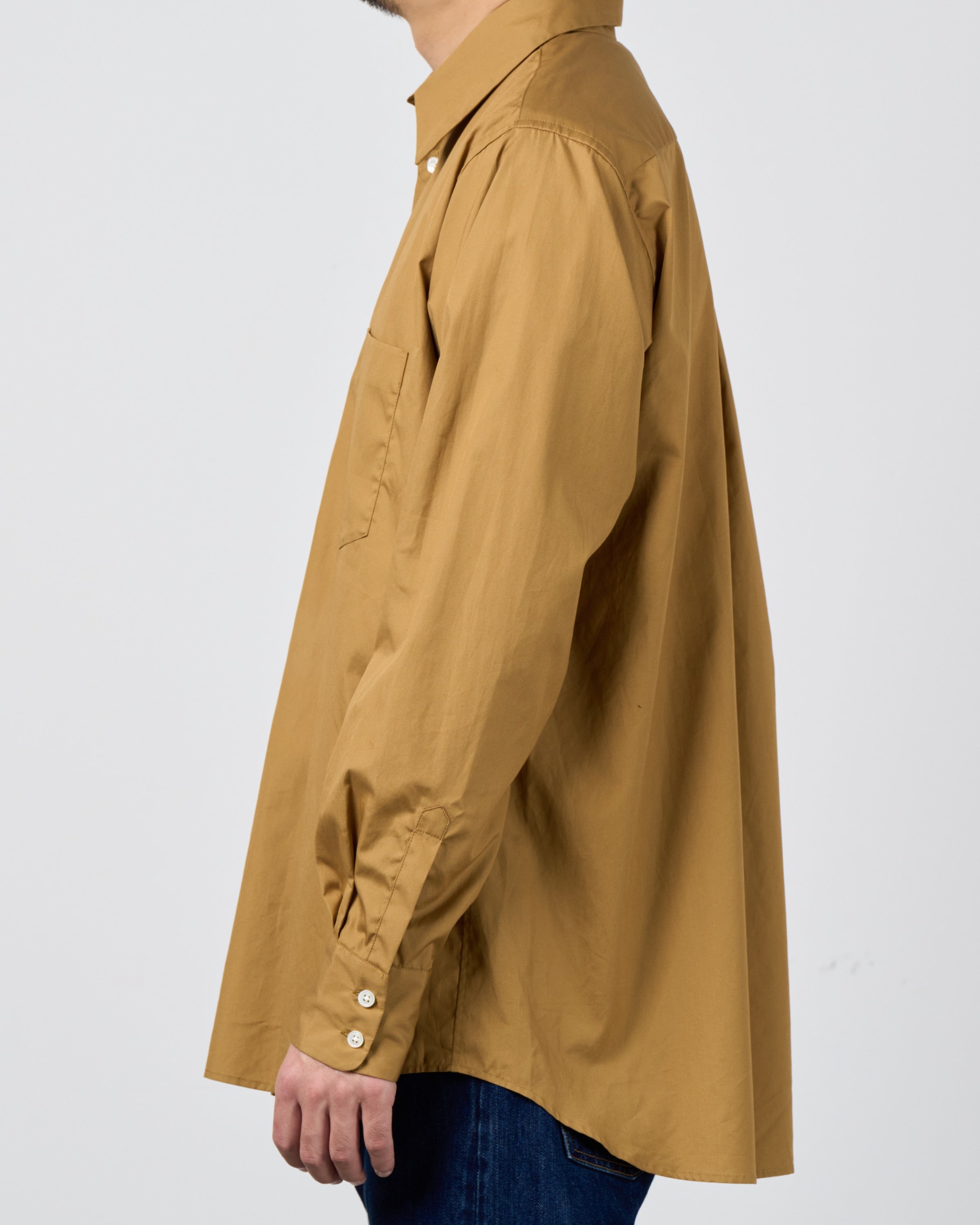 Dhal Pima Cotton Dress Regular Shirt, Brown