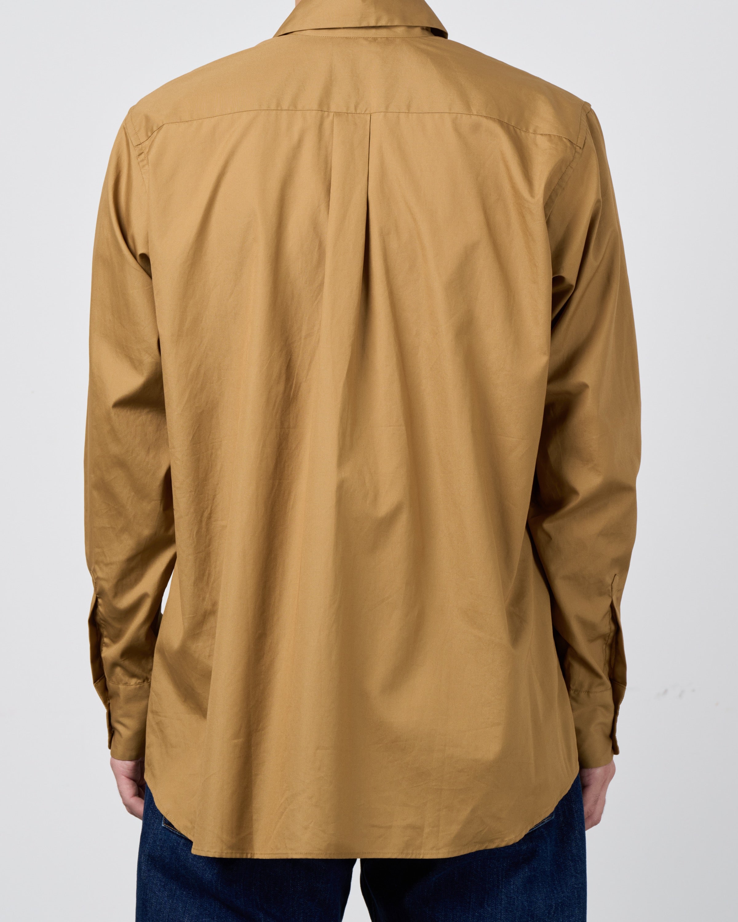 Dhal Pima Cotton Dress Regular Shirt, Brown