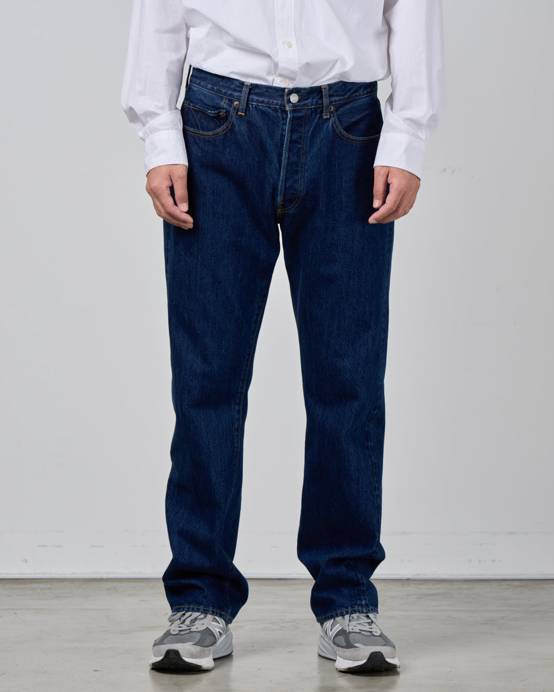 CIOTA Straight 5 Pocket Pants, Dark Blue(Damage)