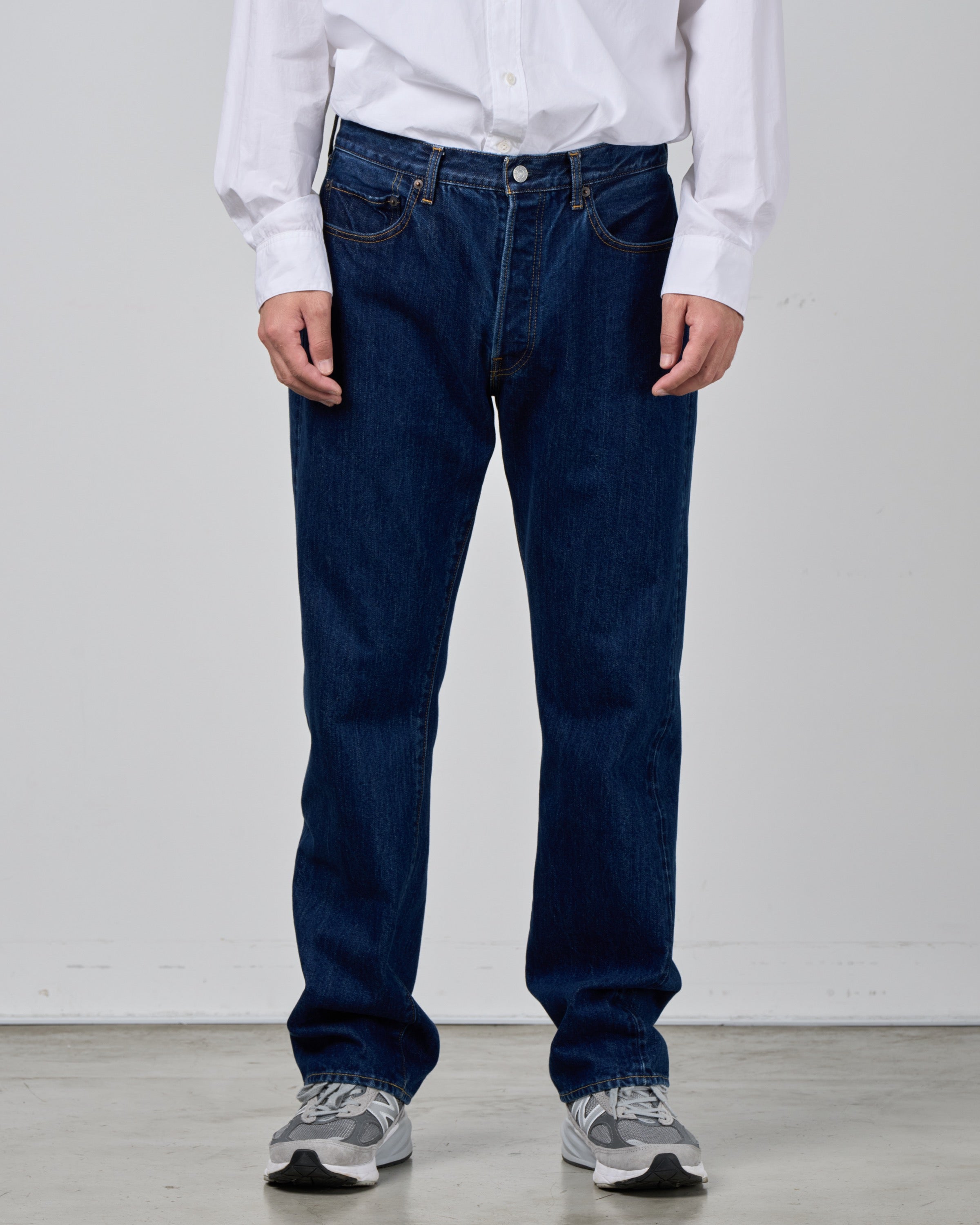 CIOTA Straight 5 Pocket Pants, Dark Blue(Damage)