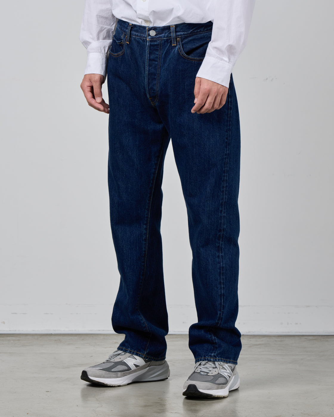 CIOTA Straight 5 Pocket Pants, Dark Blue(Damage)
