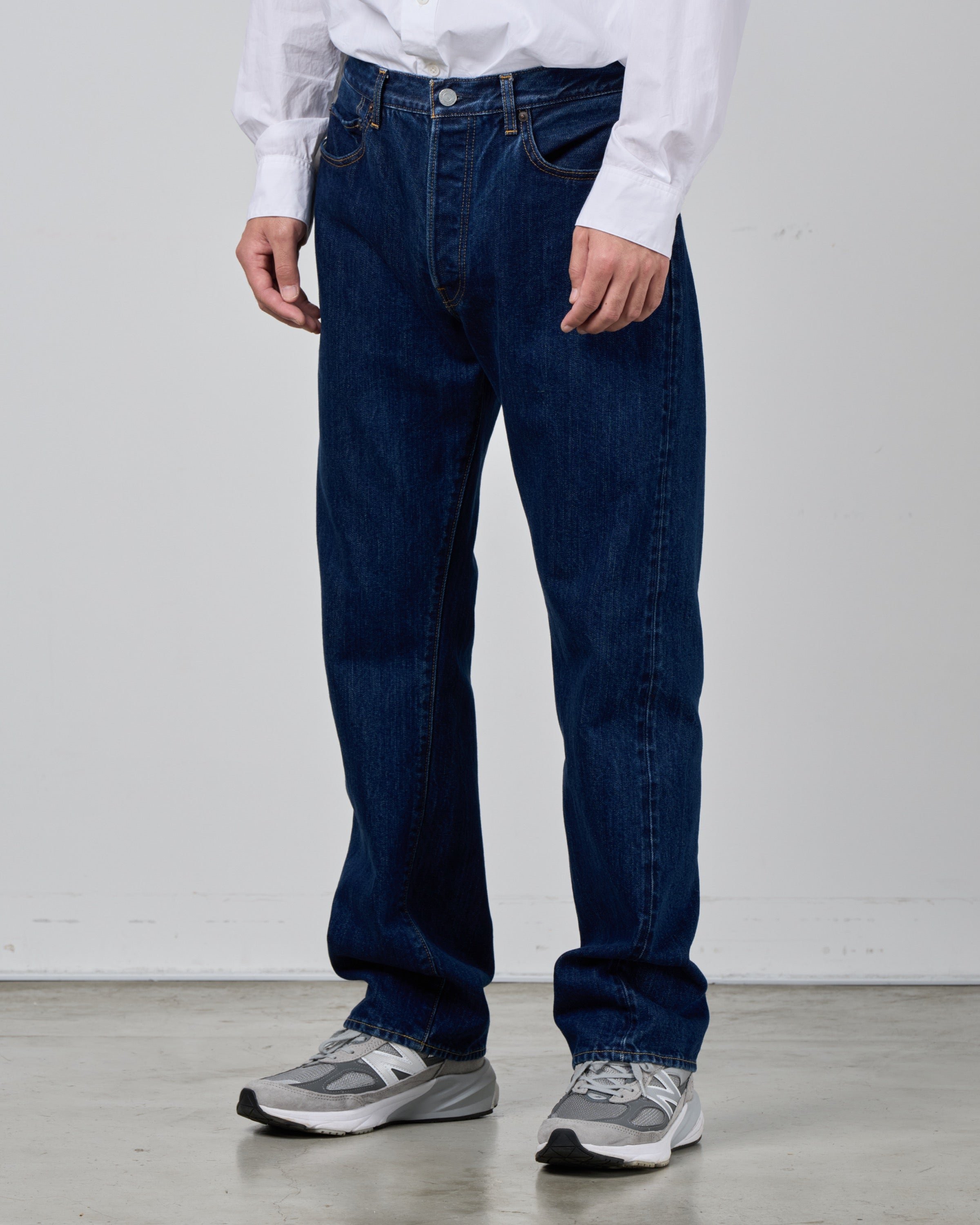 CIOTA Straight 5 Pocket Pants, Dark Blue(Damage)