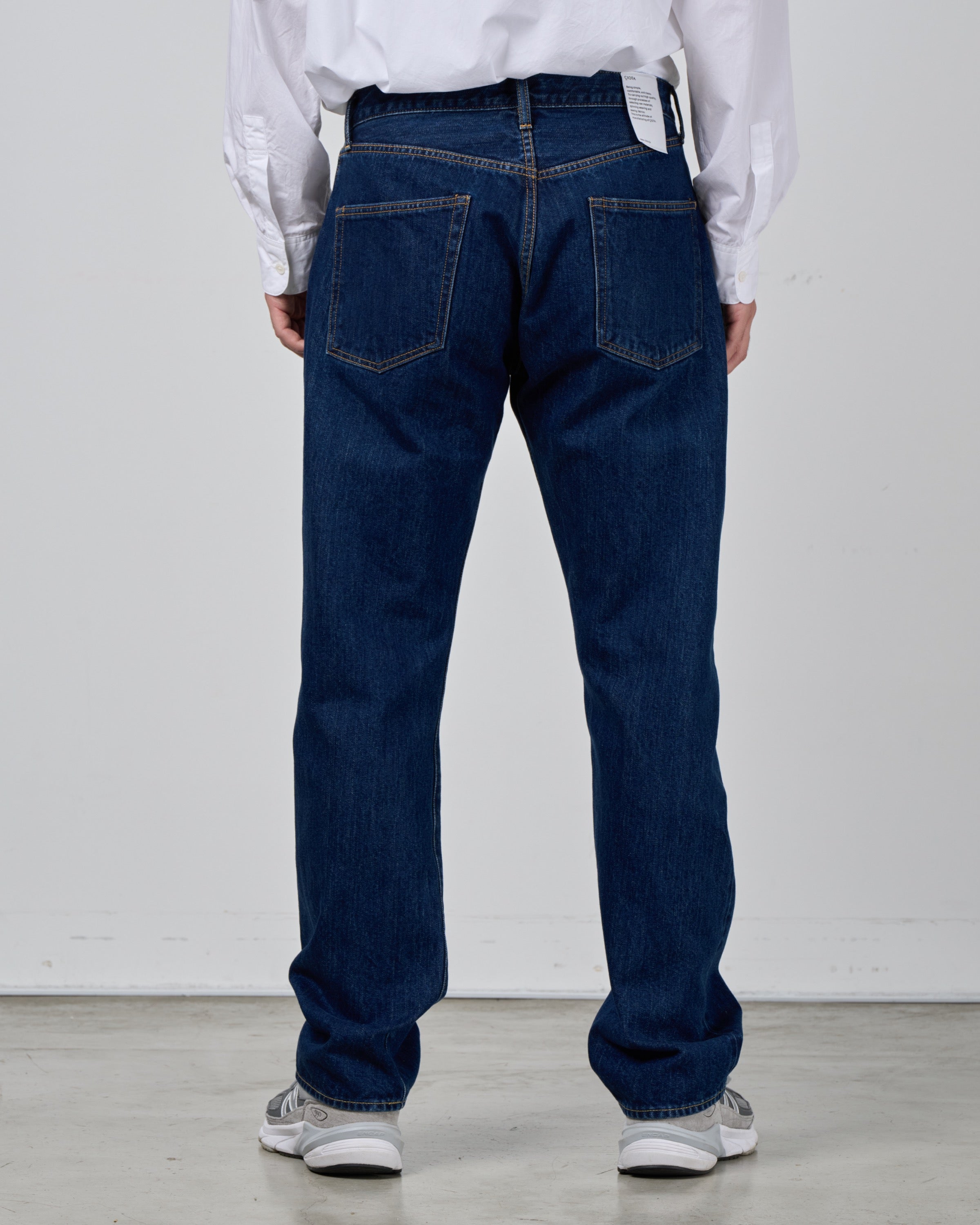 CIOTA Straight 5 Pocket Pants, Dark Blue(Damage)