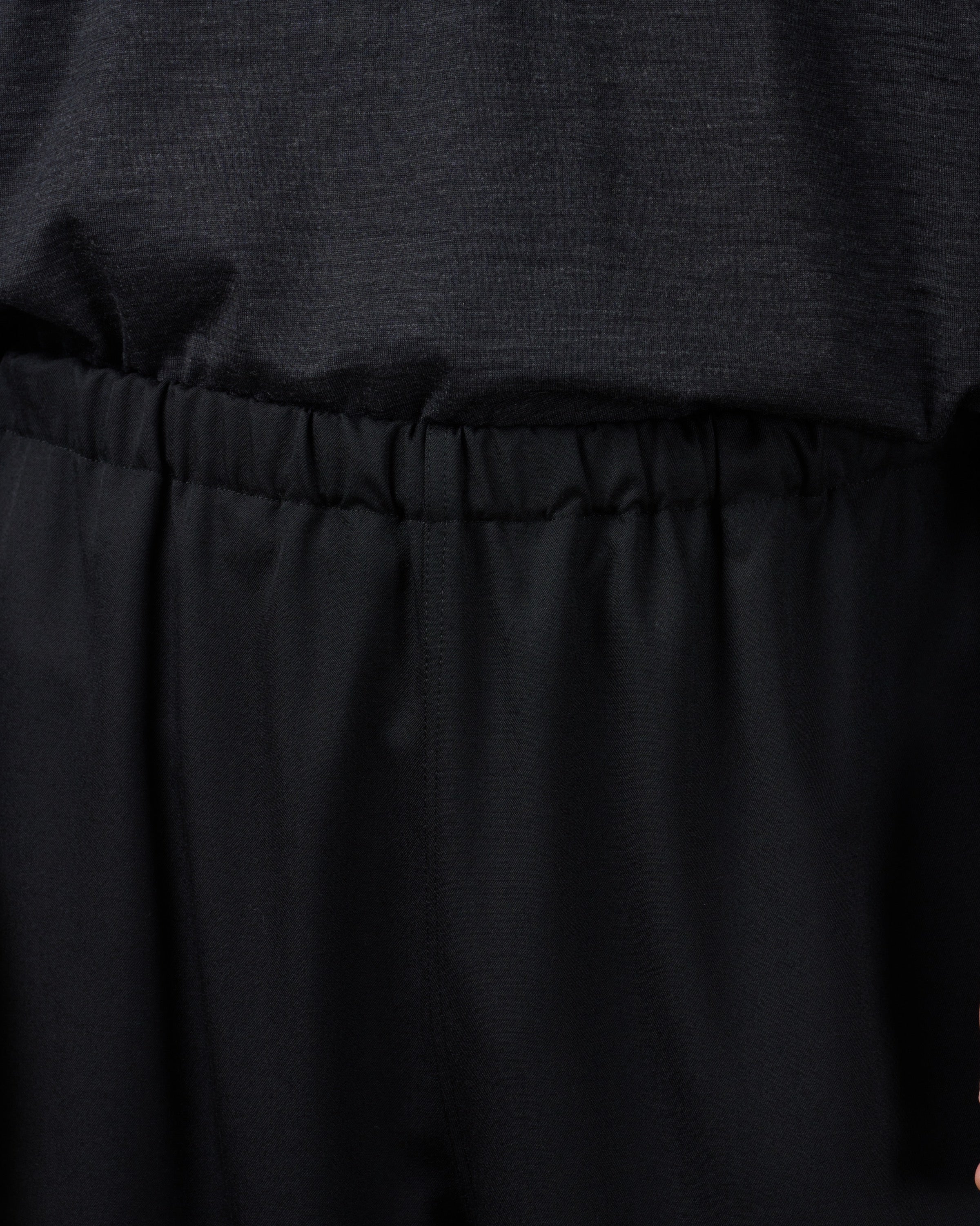holk Wool Gabardine Kung Fu Pants, Black