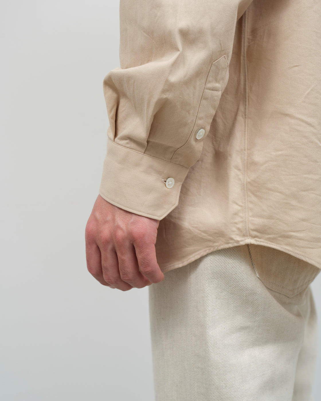 Oblada Twill Authentic Shirt, Beige