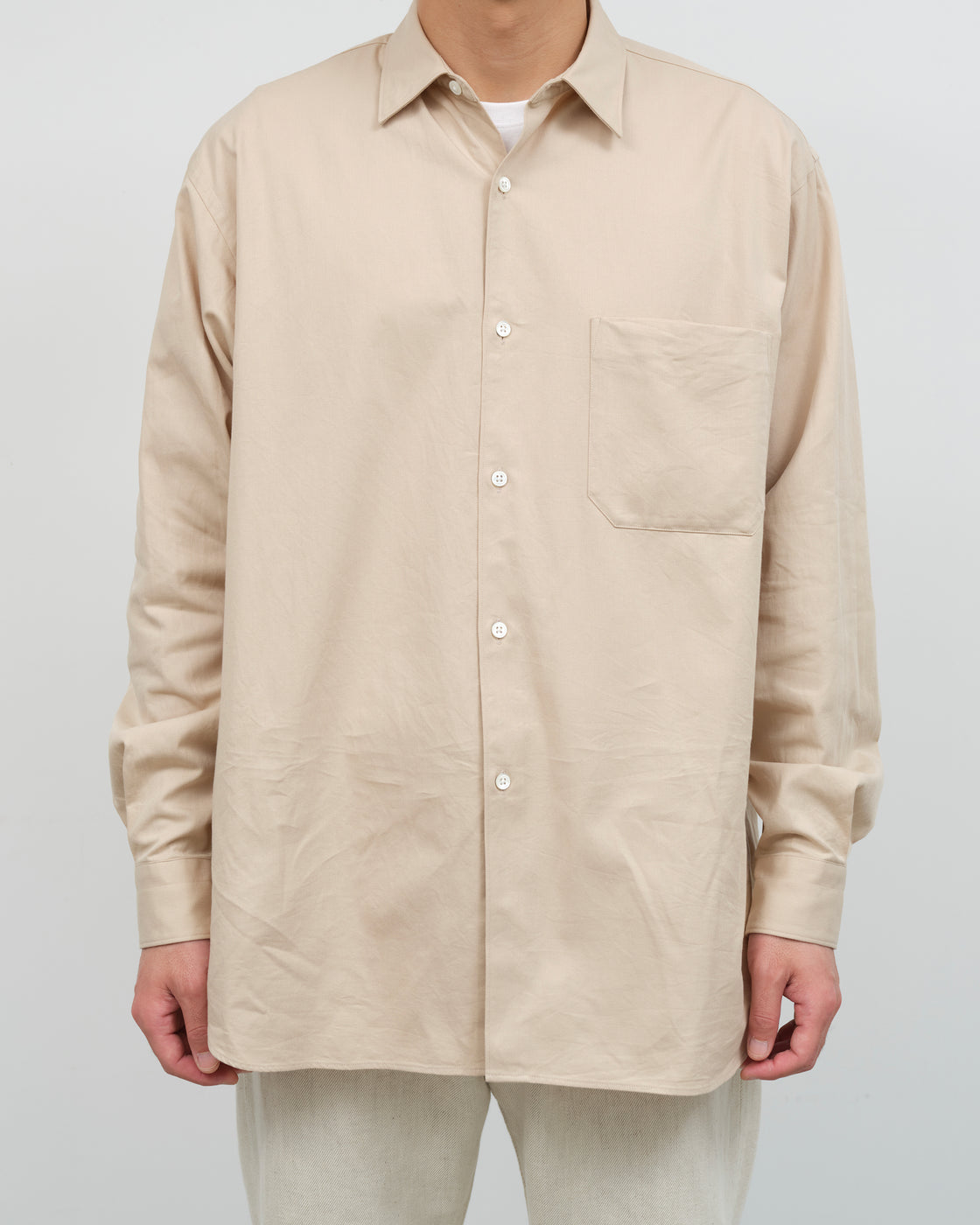 Oblada Twill Authentic Shirt, Beige