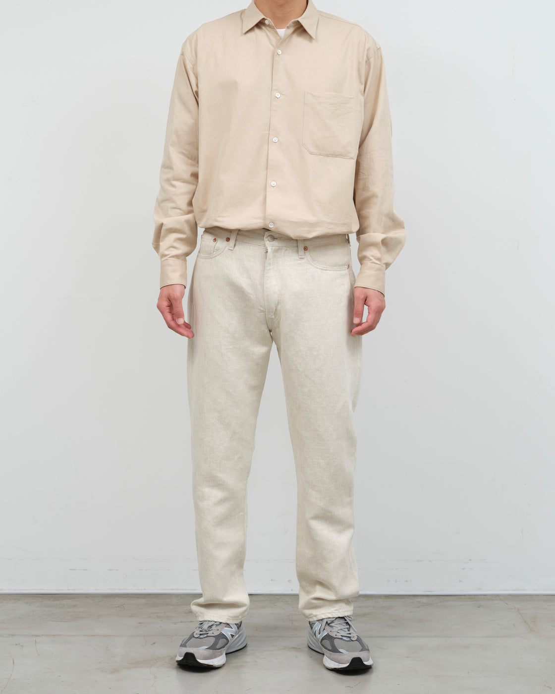 Oblada Twill Authentic Shirt, Beige