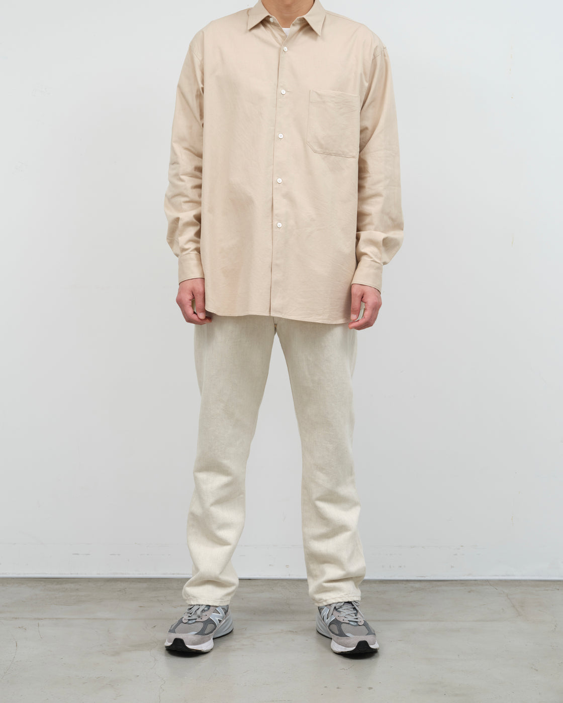 Oblada Twill Authentic Shirt, Beige