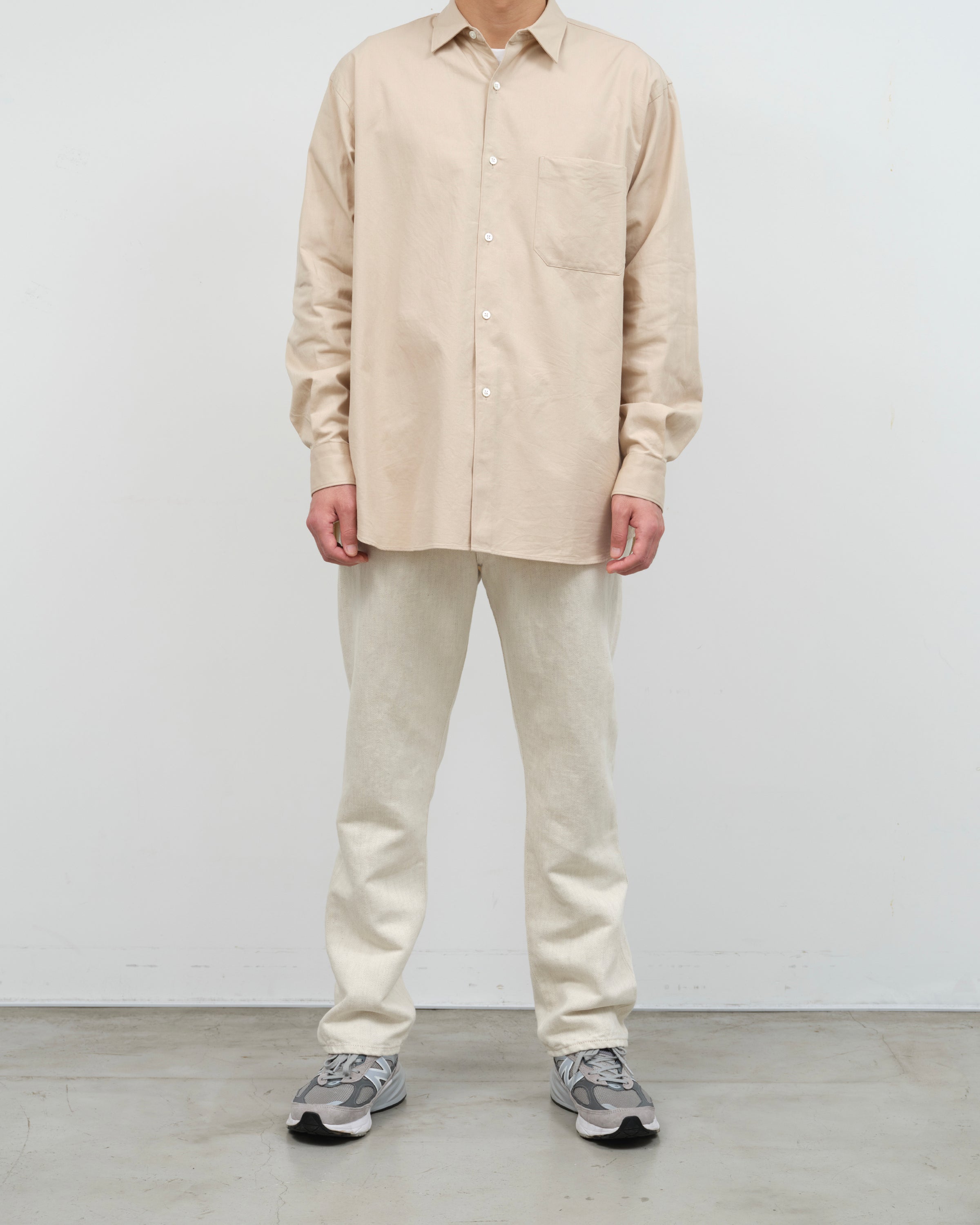 Oblada Twill Authentic Shirt, Beige