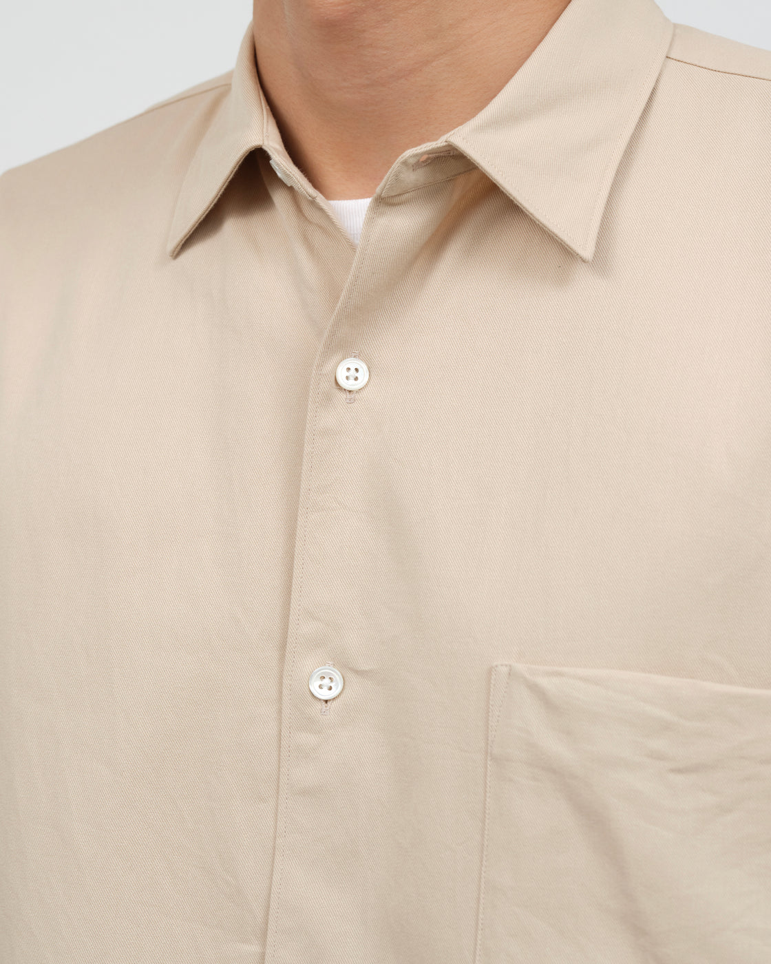 Oblada Twill Authentic Shirt, Beige