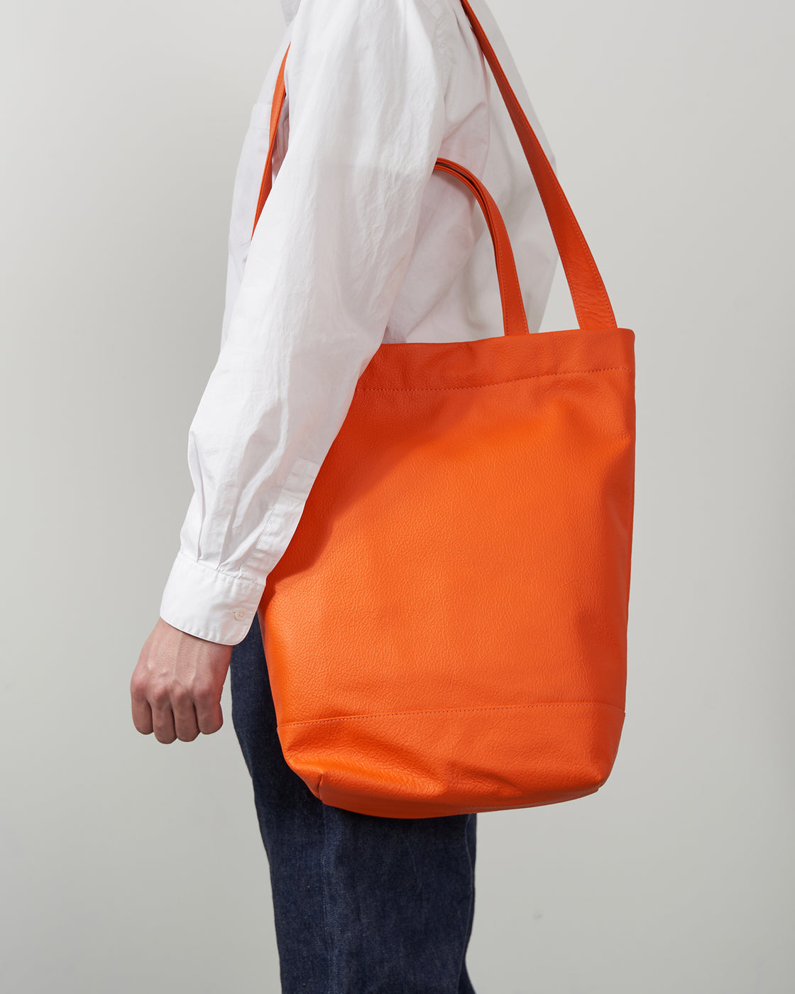 Anonymous BG-03 Leather Tote Bag, Orange