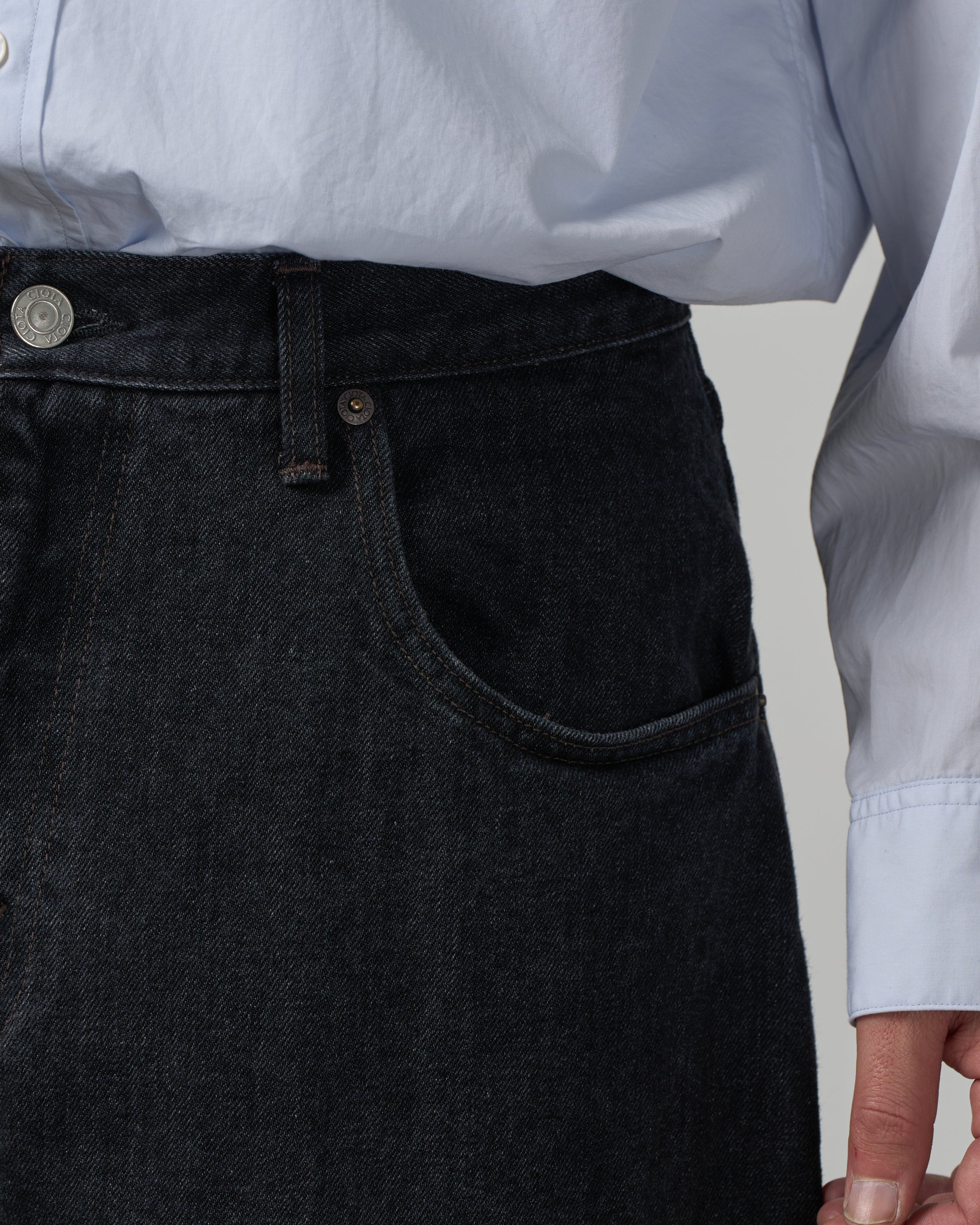 CIOTA Baggy 5 Pocket Pants, Medium Black