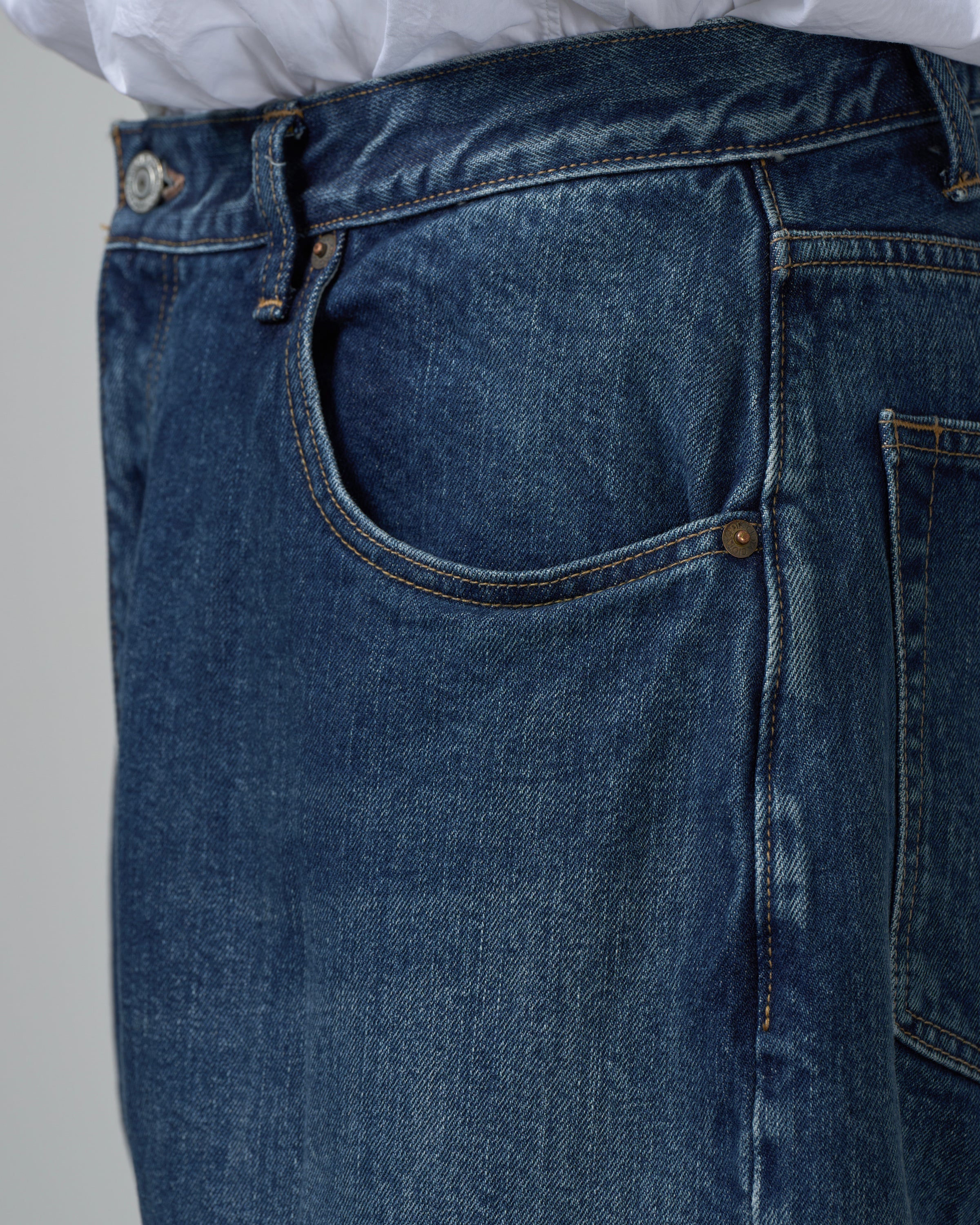 CIOTA Baggy 5 Pocket Pants, Medium Blue