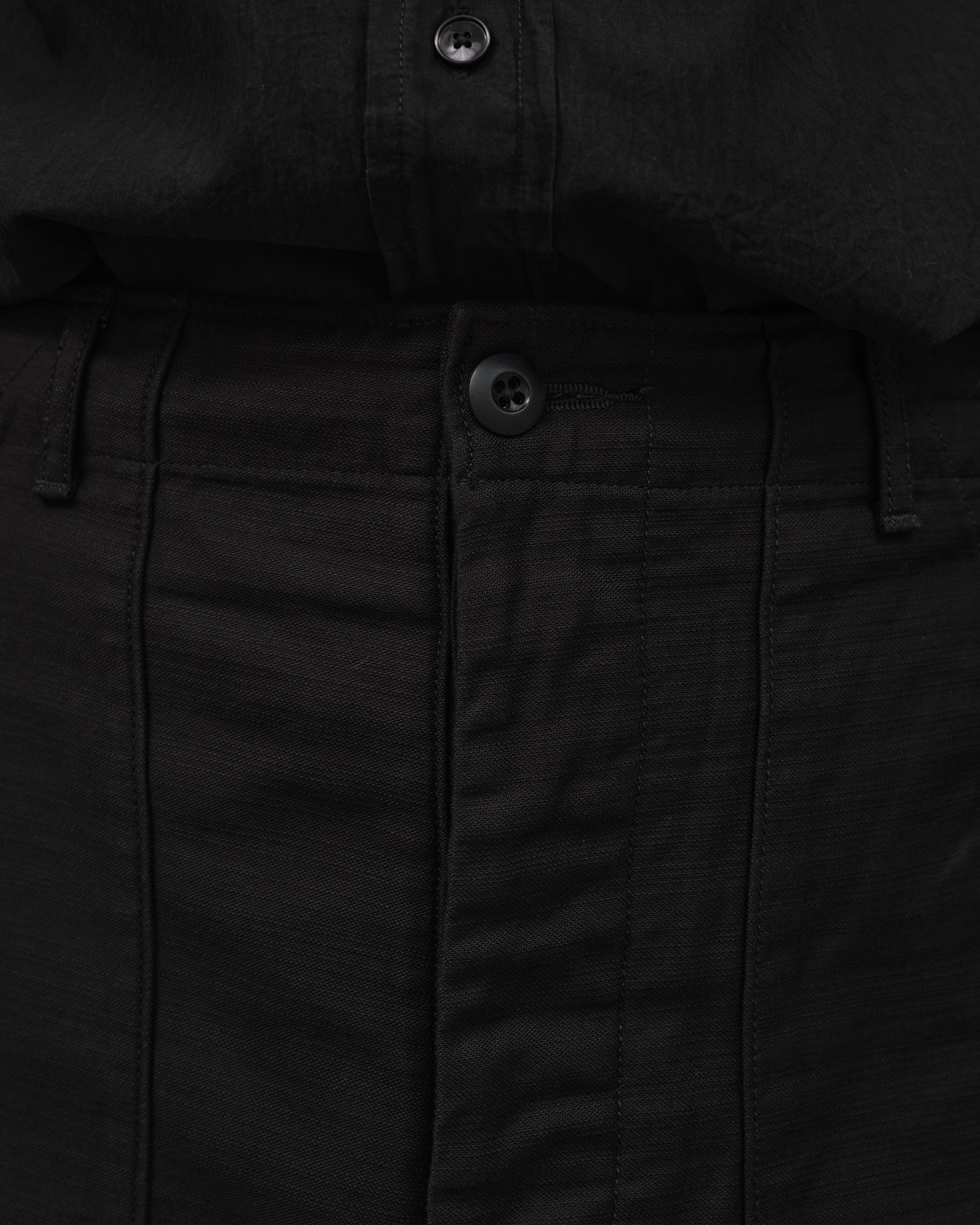 CIOTA Cotton Back Satin Baker Pants(Wide Tapared), Black