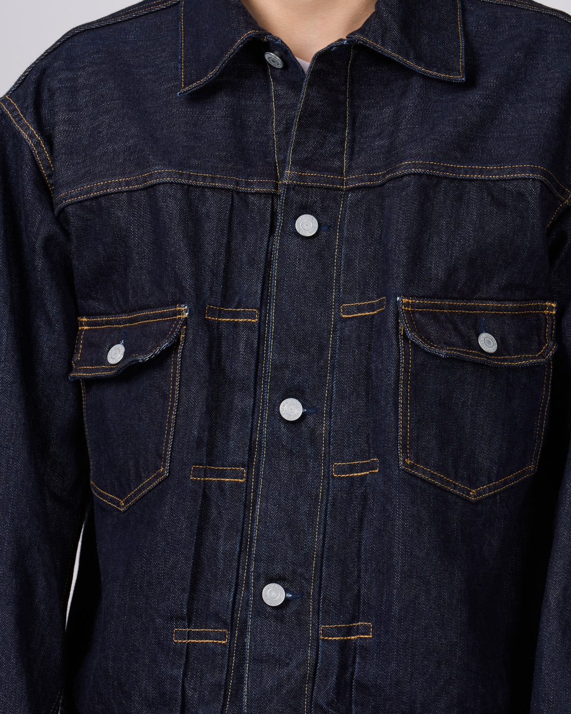 CIOTA Double Pocket Denim Jacket, Navy