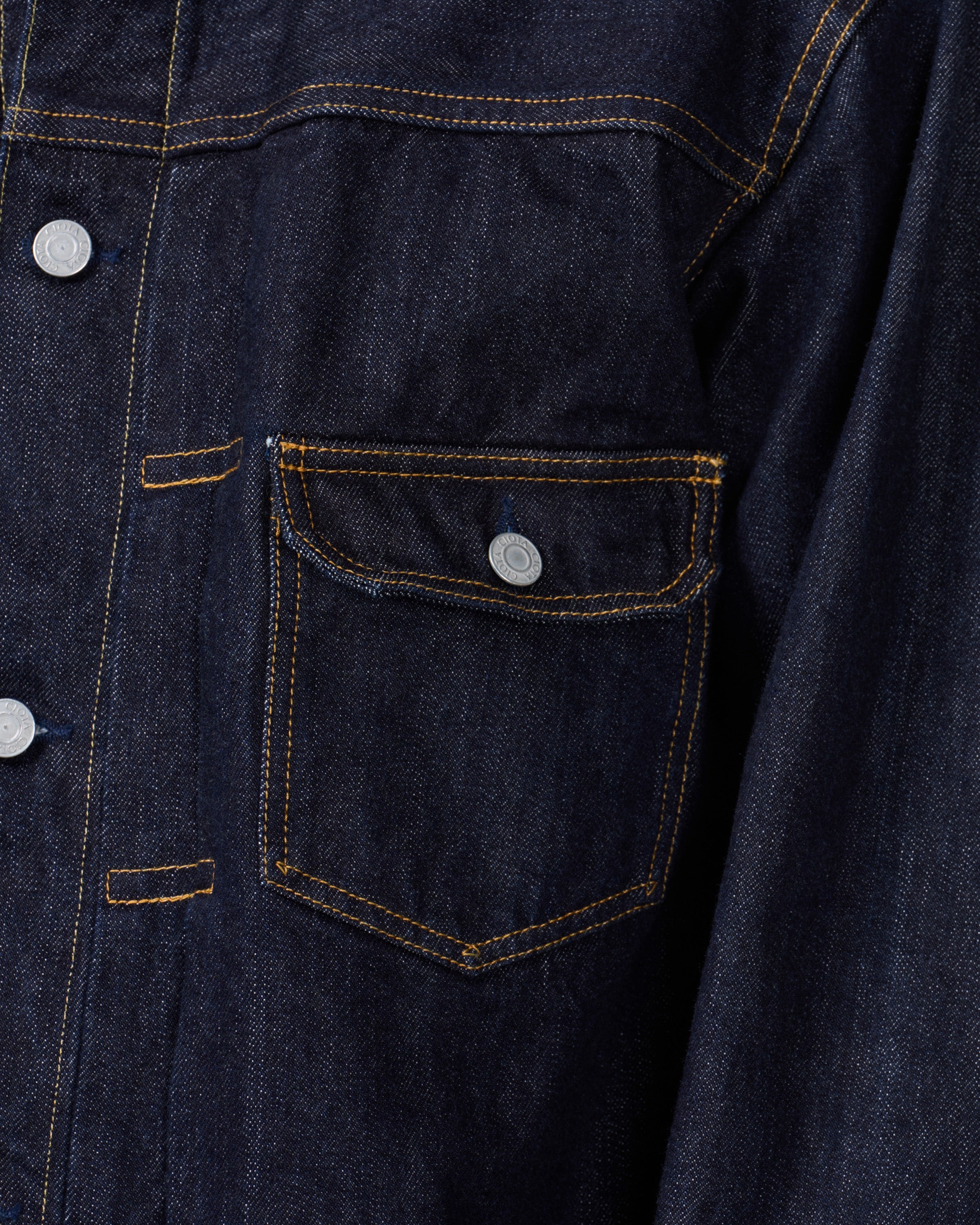 CIOTA Double Pocket Denim Jacket, Navy
